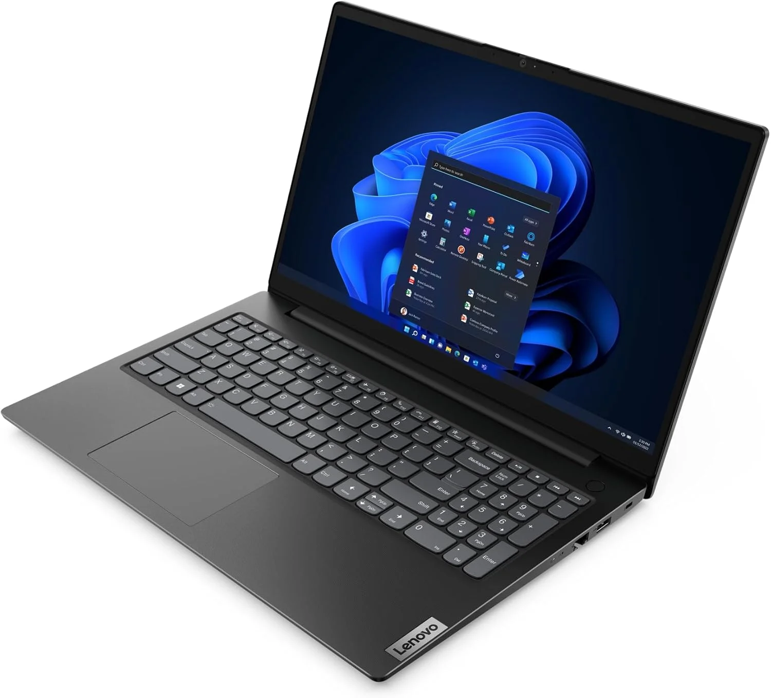 لپ تاپ لنوو V15 G4 IRU، صفحه نمایش 15.6 اینچی FHD، پردازنده Intel Core i5-13420H، رم 8 گیگابایتی، حافظه SSD 512 گیگابایتی، گرافیک Intel UHD، Wi-Fi 6، صفحه کلید انگلیسی، مشکی تجاری