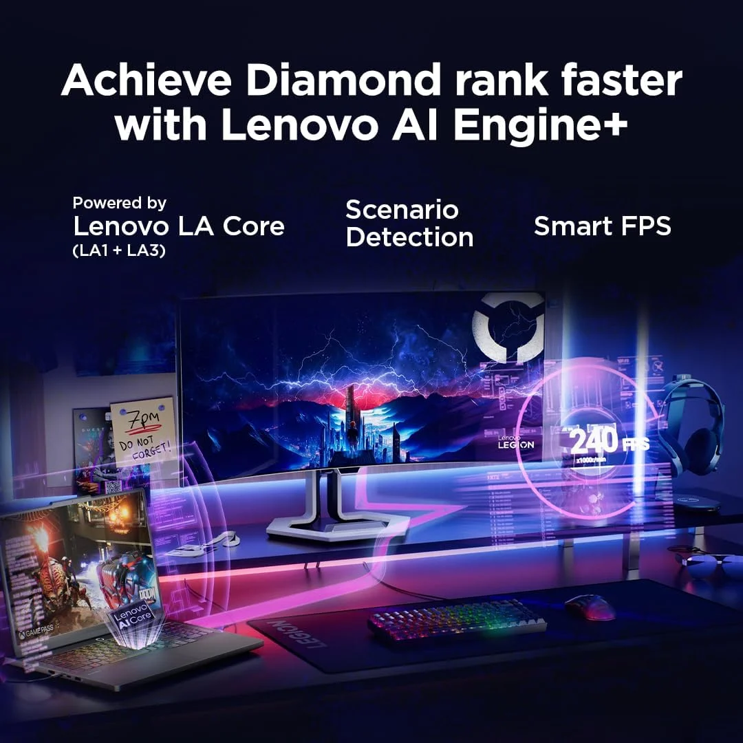 لپ تاپ گیمینگ لنوو Legion Pro 5 16IAX10 AI، نمایشگر 16 اینچی WQXGA OLED 165Hz، پردازنده Intel Core Ultra 9 275HX، رم 32 گیگابایتی، SSD 1 ترابایتی، کارت گرافیک NVIDIA RTX 5070 8GB، نور پس زمینه RGB EN-ARB، ویندوز 11، مشکی [83F3001YAX] + 2 سال گارانتی Premium Care