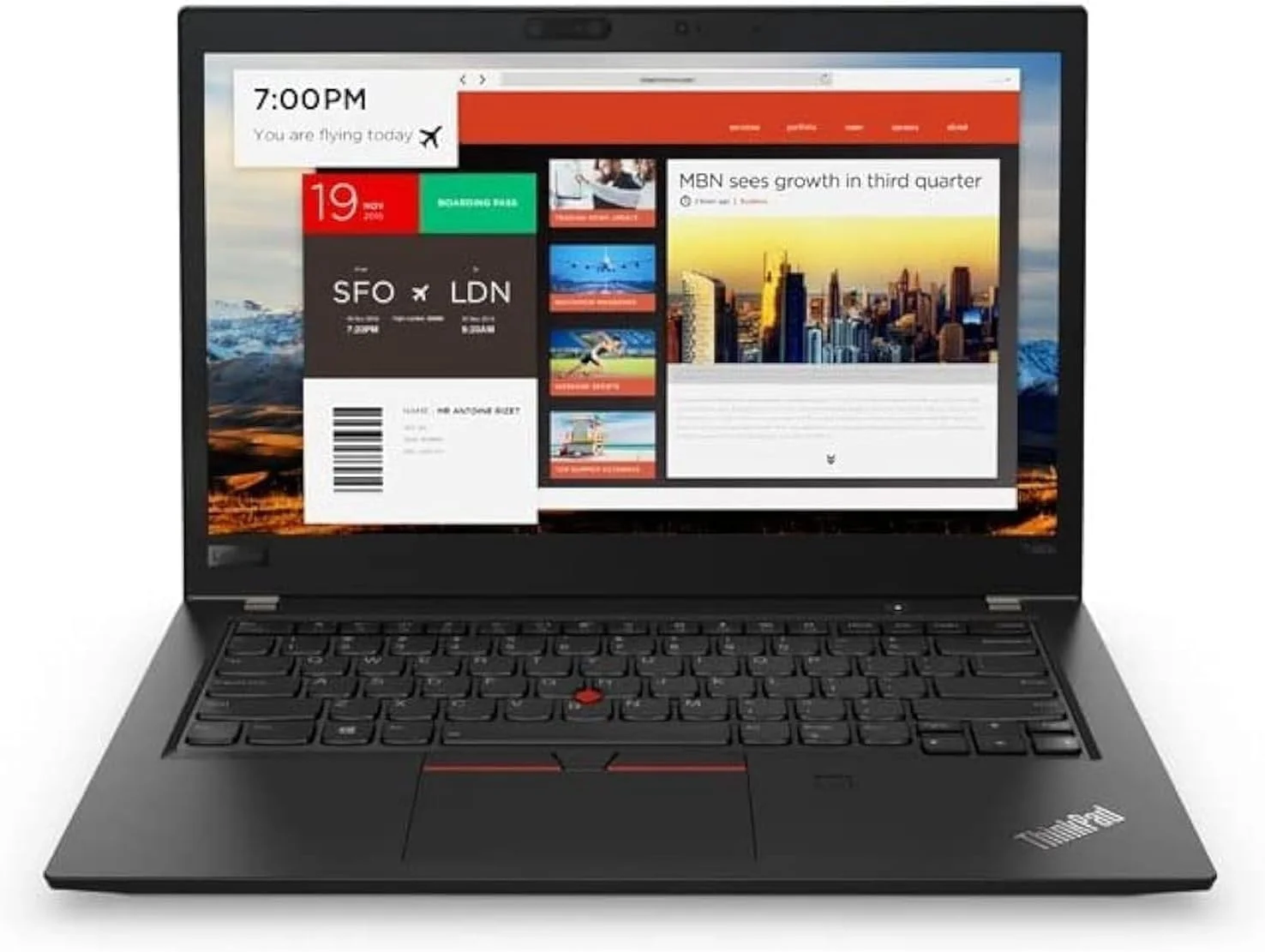 لپ تاپ لنوو Thinkpad T470s (بازسازی شده)، 14 اینچ FHD (1920x1080)، پردازنده دو هسته ای اینتل i5-6300 با فرکانس 2.40 گیگاهرتز (تا 3.0 گیگاهرتز)، 12 گیگابایت رم DDR4، 256 گیگابایت SSD، وب کم، ویندوز 10 پرو