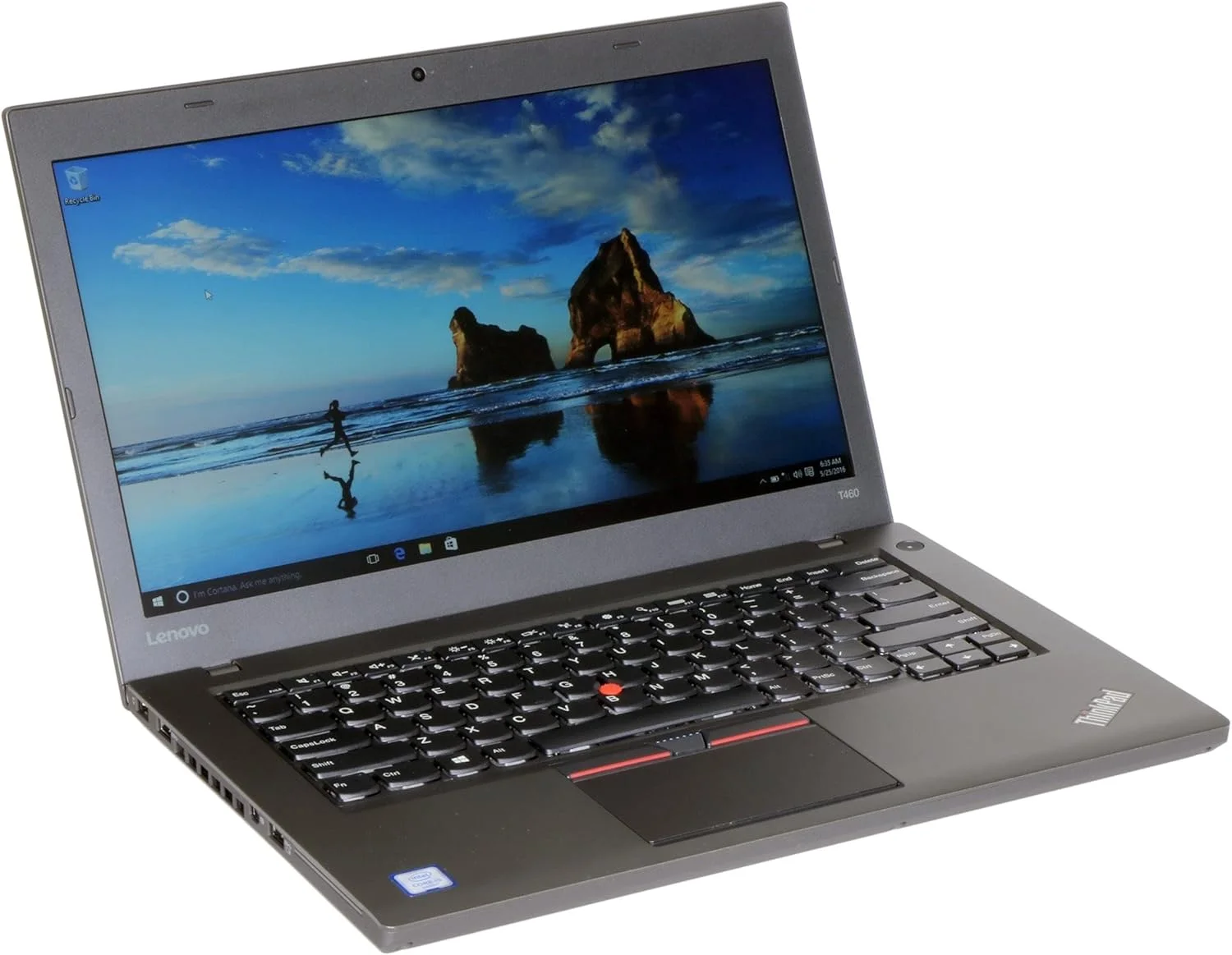 لپ تاپ استوک Lenovo T460s سبک وزن، پردازنده Intel Core i5 نسل ششم، صفحه نمایش 14 اینچی Full HD، ویندوز 10 پرو Ultrabook