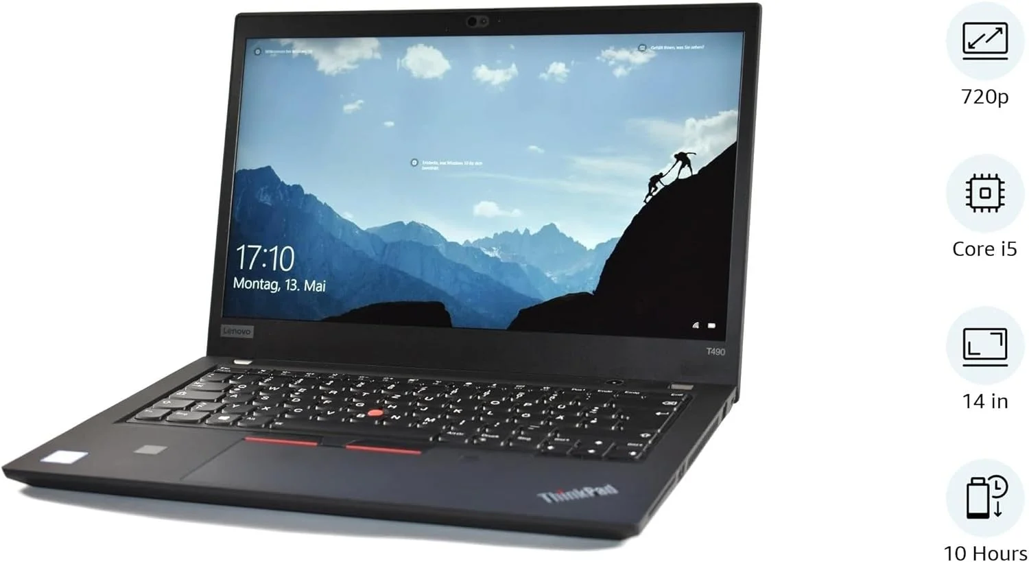 لنوو ThinkPad T490 (بازسازی شده) با صفحه نمایش 14.0 اینچی FHD (1920x1080) 250 nits IPS ضد انعکاس - پردازنده Intel Core i5-8265U، رم 16 گیگابایتی، SSD 512 گیگابایتی PCIe-NVMe، ویندوز 10 پرو 64 بیتی لنوو ThinkPad T490 (بازسازی شده) با صفحه نمایش 14.0 اینچی FHD (1920x1080) 250 nits IPS ضد انعکاس - پردازنده Intel Core i5-8265U، رم 16 گیگابایتی، SSD 512 گیگابایتی PCIe-NVMe، ویندوز 10 پرو 64 بیتی