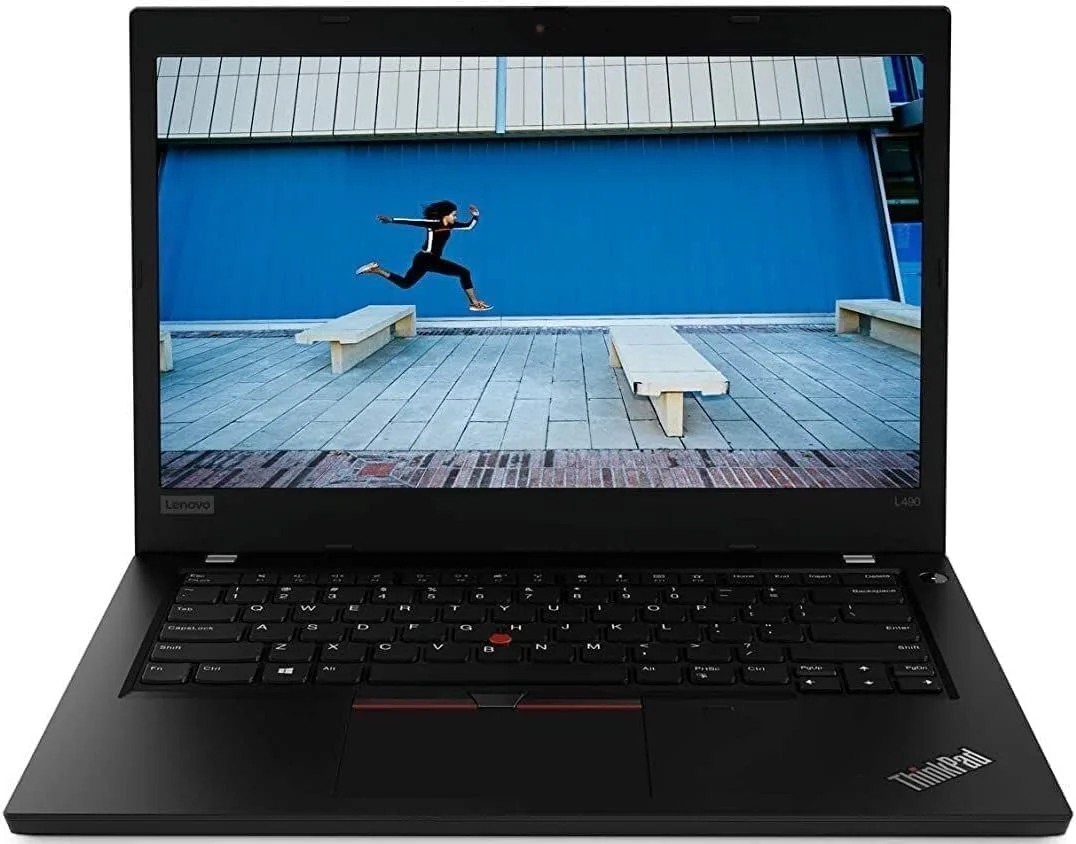 لپ تاپ تجاری لنوو ThinkPad L490 (بازسازی شده)، صفحه نمایش 14 اینچی FHD (1920x1080)، پردازنده Intel Core i7-8665، رم 16 گیگابایتی، SSD 512 گیگابایتی، وب کم، ویندوز 10 پرو