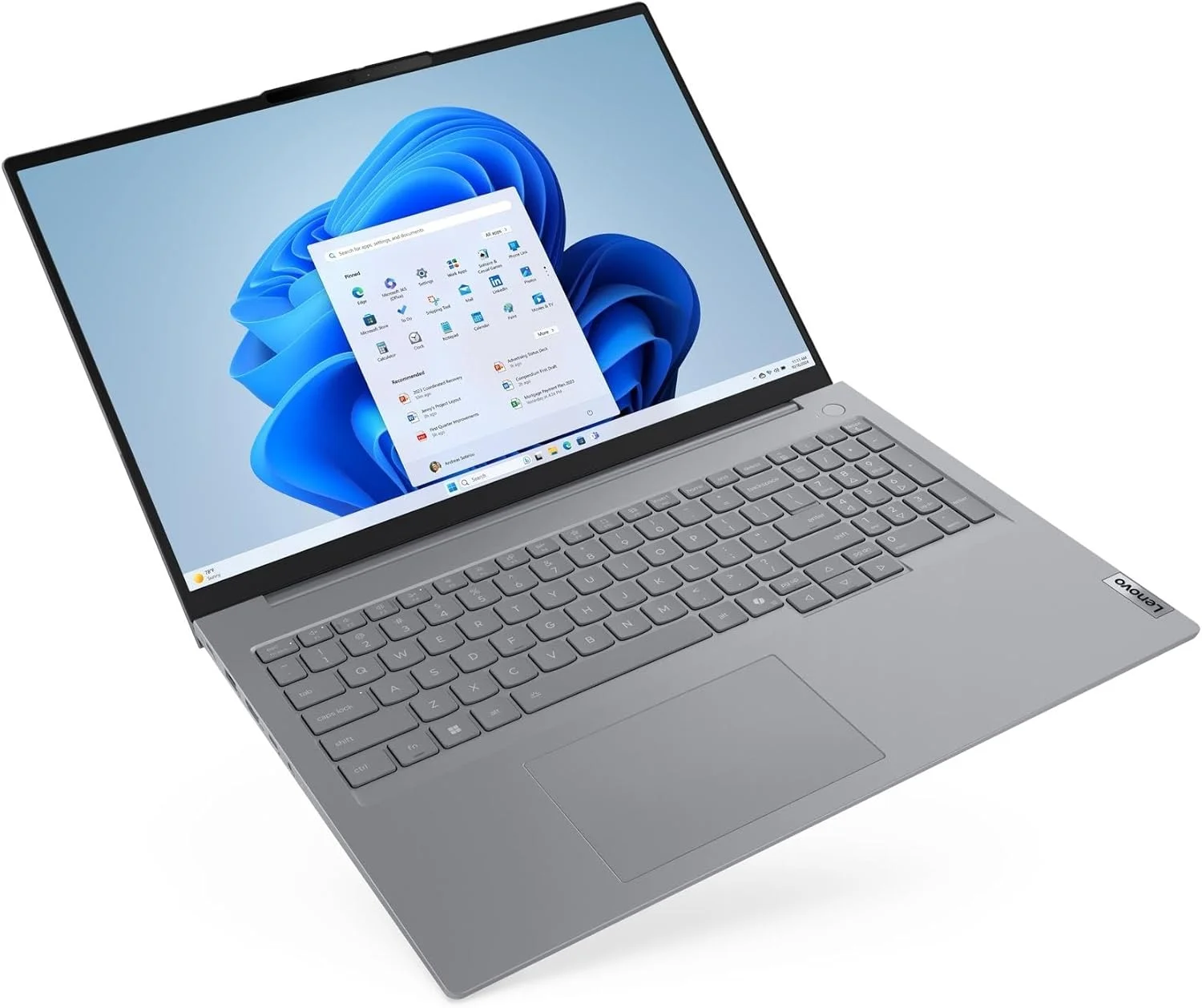 لپ تاپ لنوو ThinkBook 16 G8 IAL، صفحه نمایش 16 اینچی WUXGA IPS، پردازنده Intel Core Ultra 7 255H، رم 16 گیگابایتی DDR5، حافظه SSD 512 گیگابایتی، گرافیک Intel Arc، کامپیوتر هوش مصنوعی، صفحه کلید انگلیسی با نور پس زمینه، دوربین FHD، خاکستری قطبی