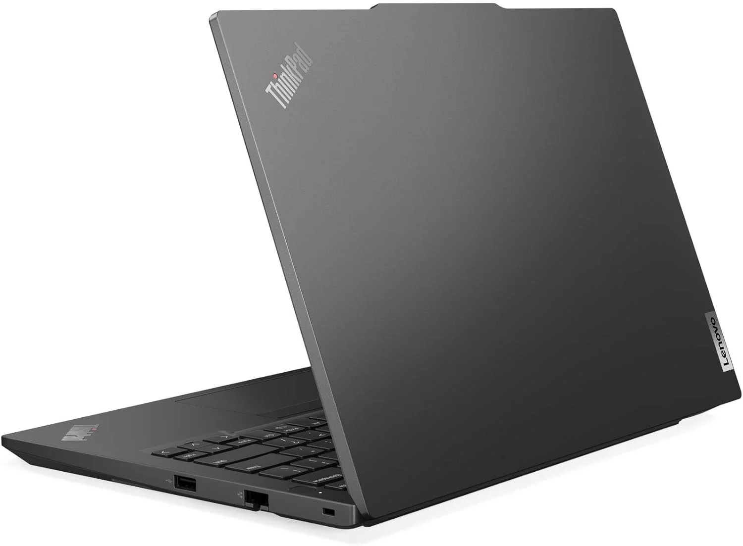 لپ تاپ تجاری لنوو ThinkPad E14 Gen 5، صفحه نمایش 14 اینچی WUXGA IPS، پردازنده AMD Ryzen 5 7430U، رم 16 گیگابایتی DDR4، حافظه SSD 512 گیگابایتی، گرافیک AMD Radeon، کیبورد انگلیسی با نور پس زمینه، مشکی گرافیتی