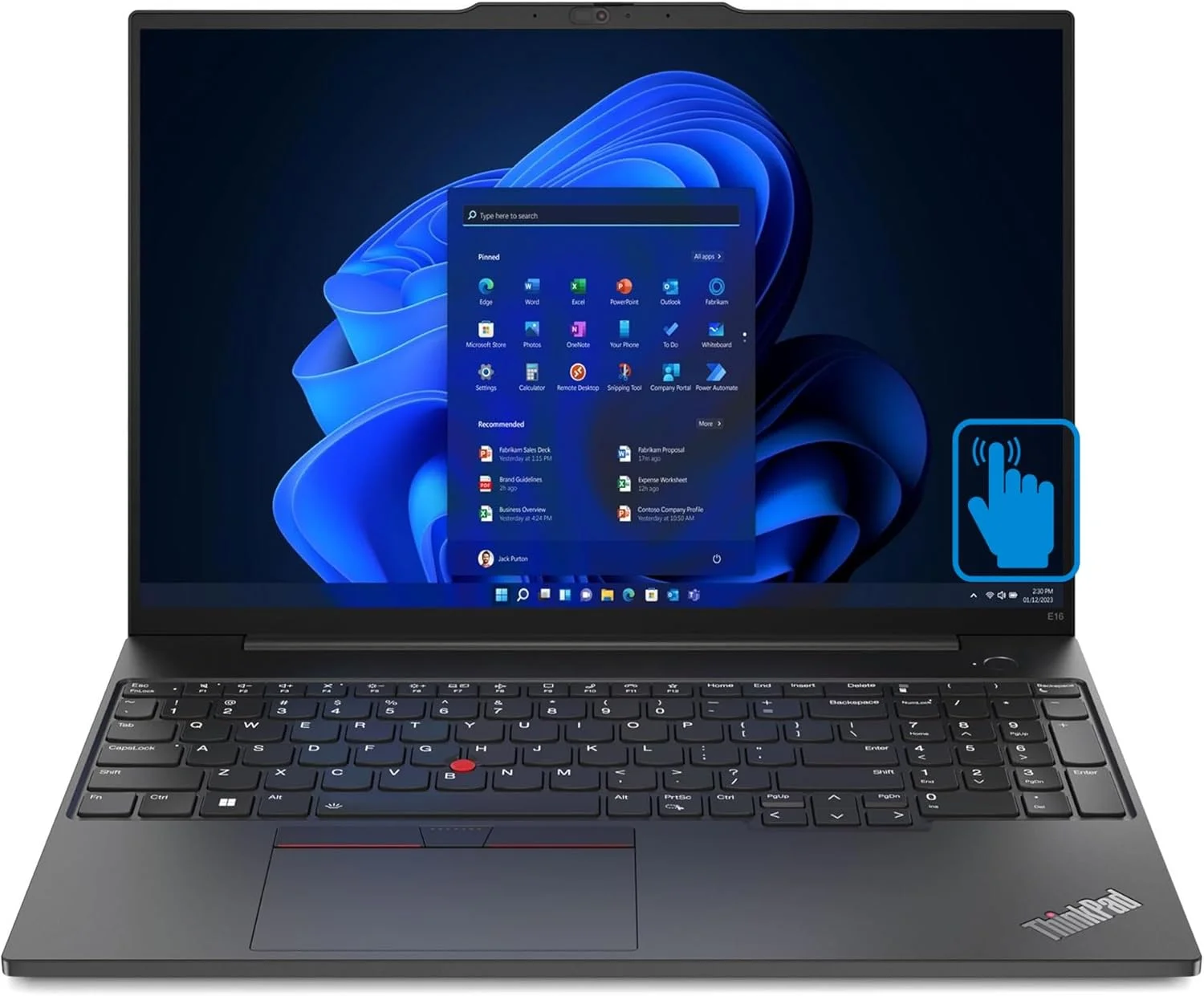 لپ تاپ تجاری لنوو ThinkPad E16 Gen 1 با صفحه نمایش 16.0 اینچی IPS WUXGA غیر لمسی (پردازنده Intel نسل سیزدهم i5-1335U، رم 16 گیگابایتی، SSD 1 ترابایتی، کیبورد با نور پس زمینه، حسگر اثر انگشت، 2 تاندربولت 4، WiFi 6، ویندوز 11 پرو) به همراه هاب