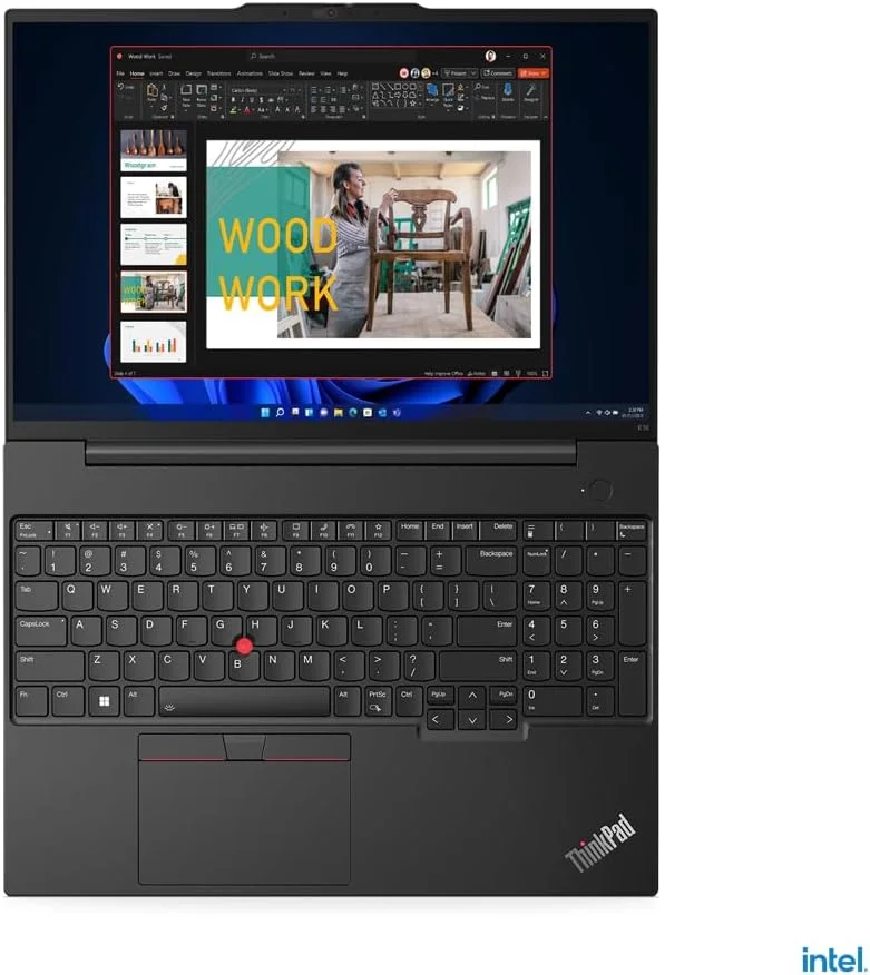 لپ تاپ تجاری لنوو ThinkPad E16 Gen 2 - پردازنده Intel® Core™ Ultra 7 155H-24M Cache، تا 4.80 گیگاهرتز، 32 گیگابایت رم DDR5 - 1 ترابایت SSD NVME، ویندوز، صفحه نمایش 16.0 اینچی FHD (قابل ارتقا)