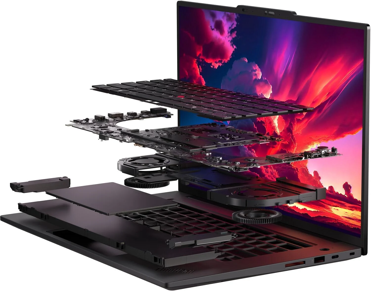 لپ تاپ هوش مصنوعی Lenovo ThinkPad P1 Gen 7، پردازنده Intel Ultra 9 185H vPro، کارت گرافیک NVIDIA RTX 3000 Ada، رم 64 گیگابایتی، SSD 4 ترابایتی، صفحه نمایش 16 اینچی 4K OLED (3840 x 2400) IPS، ضد تابش نور، لمسی، دوربین 5 مگاپیکسلی RGB+IR، Wi-Fi 7، ویندوز 11 پرو