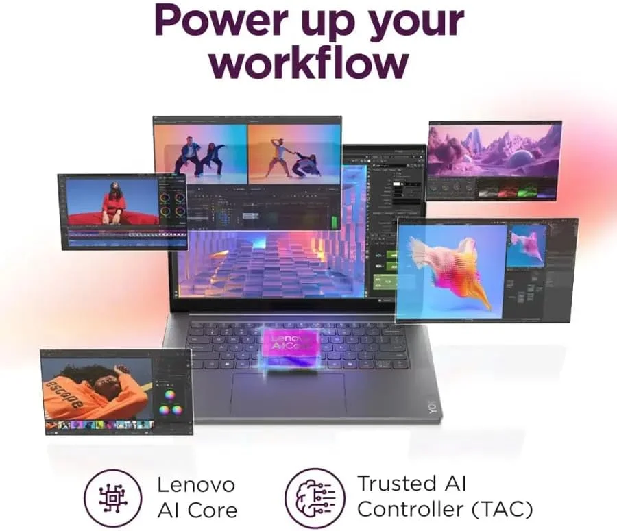 لپ تاپ لنوو یوگا اسلیم 7 با صفحه نمایش لمسی 15.3 اینچی 3K - پردازنده Intel Core Ultra 7، رم 32 گیگابایتی LPDDR5x، حافظه SSD 1 ترابایتی، گرافیک Intel Arc، کامپیوتر هوش مصنوعی Copilot+، ویندوز 11 - خاکستری لونا