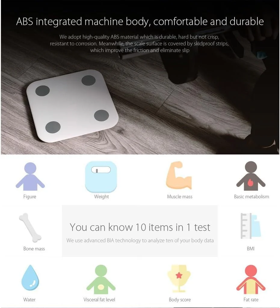 ترازو ترکیبی بدن شیائومی Mi Body Composition Scale 2 سفید ترازو ترکیبی بدن شیائومی Mi Body Composition Scale 2 سفید