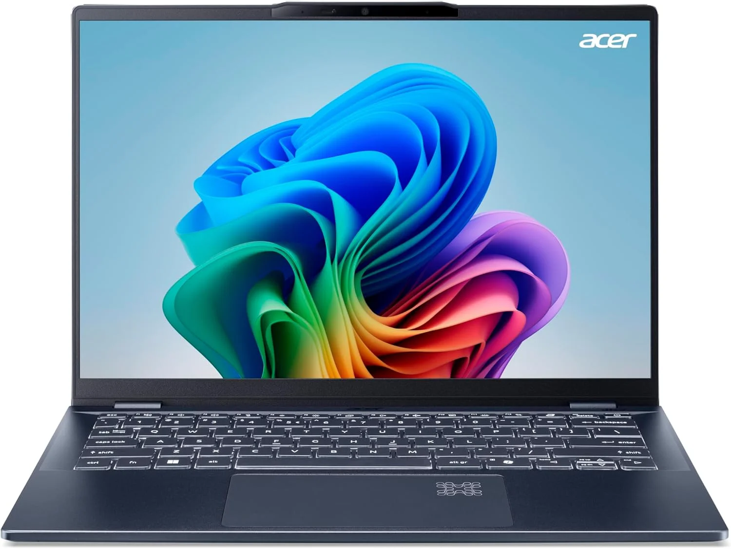 لپ تاپ Acer Swift 14 SF14 AI Core Ultra 7-258V هشت هسته ای تا 4.80 گیگاهرتز/32 گیگابایت LPDDR5X/1 ترابایت SSD/گرافیک Intel ARC/14 اینچ 2.8K OLED 90 هرتز Adobe&DCI-P3 100%/WiFi-7/اثر انگشت/کیبورد با نور پس زمینه/Win11/آبی استیم