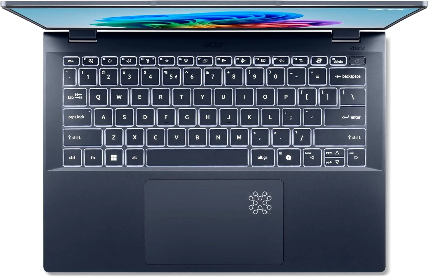 لپ تاپ Acer Swift 14 SF14 AI Core Ultra 7-258V هشت هسته ای تا 4.80 گیگاهرتز/32 گیگابایت LPDDR5X/1 ترابایت SSD/گرافیک Intel ARC/14 اینچ 2.8K OLED 90 هرتز Adobe&DCI-P3 100%/WiFi-7/اثر انگشت/کیبورد با نور پس زمینه/Win11/آبی استیم