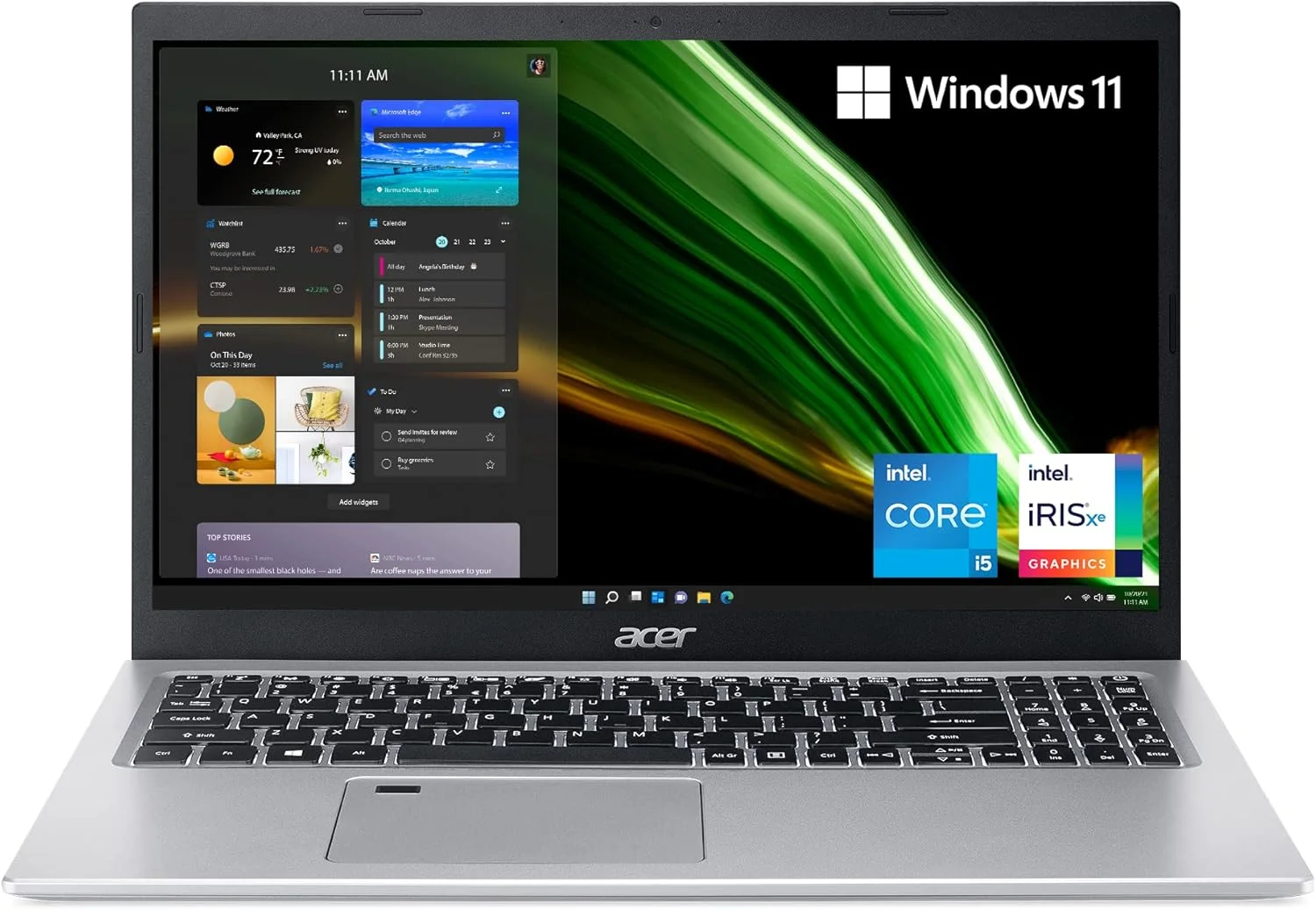 لپ تاپ Acer Aspire 5 A515-56-53S3 | صفحه نمایش 15.6 اینچی Full HD IPS | پردازنده نسل 11 اینتل Core i5-1135G7 | گرافیک Intel Iris Xe | 8 گیگابایت DDR4 | 256 گیگابایت SSD | WiFi 6 | حسگر اثر انگشت | کیبورد با نور پس زمینه | ویندوز 11