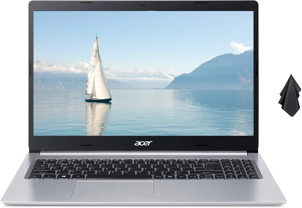 لپ تاپ باریک ایسر Aspire 5 مدل 2022، صفحه نمایش 15.6 اینچی Full HD، پردازنده AMD Ryzen 5 5500U شش هسته ای، گرافیک AMD Radeon، WiFi 6، صفحه کلید با نور پس زمینه، ویندوز 11 هوم (24 گیگابایت رم 1 ترابایت SSD)