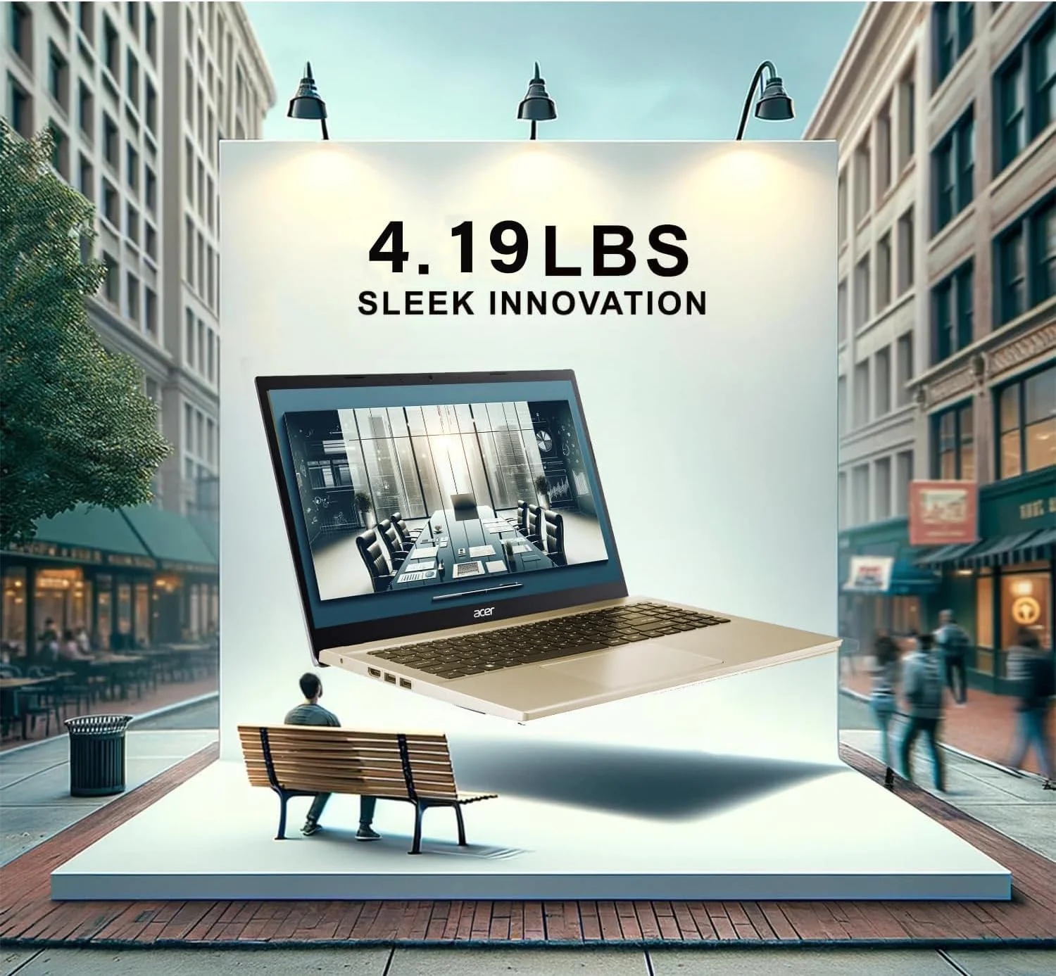 لپ تاپ باریک ایسر Aspire، یک سال Office365، صفحه نمایش 15.6 اینچی FHD، پردازنده دو هسته ای اینتل سلرون N4500، RJ-45، وب کم، WiFi، بلوتوث، ویندوز 11، طلایی سافاری، همراه با USB WOWPC (32 گیگابایت رم | 1 ترابایت SSD) لپ تاپ باریک ایسر Aspire، یک سال Office365، صفحه نمایش 15.6 اینچی FHD، پردازنده دو هسته ای اینتل سلرون N4500، RJ-45، وب کم، WiFi، بلوتوث، ویندوز 11، طلایی سافاری، همراه با USB WOWPC (32 گیگابایت رم | 1 ترابایت SSD)