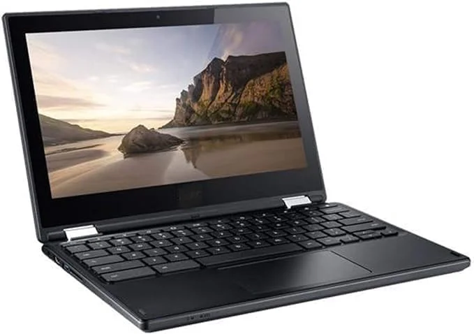 لپ تاپ سری Acer Chromebook R11، پردازنده Intel Celeron N، رم 4 گیگابایتی DDR3، هارد دیسک 16 گیگابایتی SATA، صفحه نمایش لمسی 11.6 اینچی، سیستم عامل CHROME (بازسازی شده)