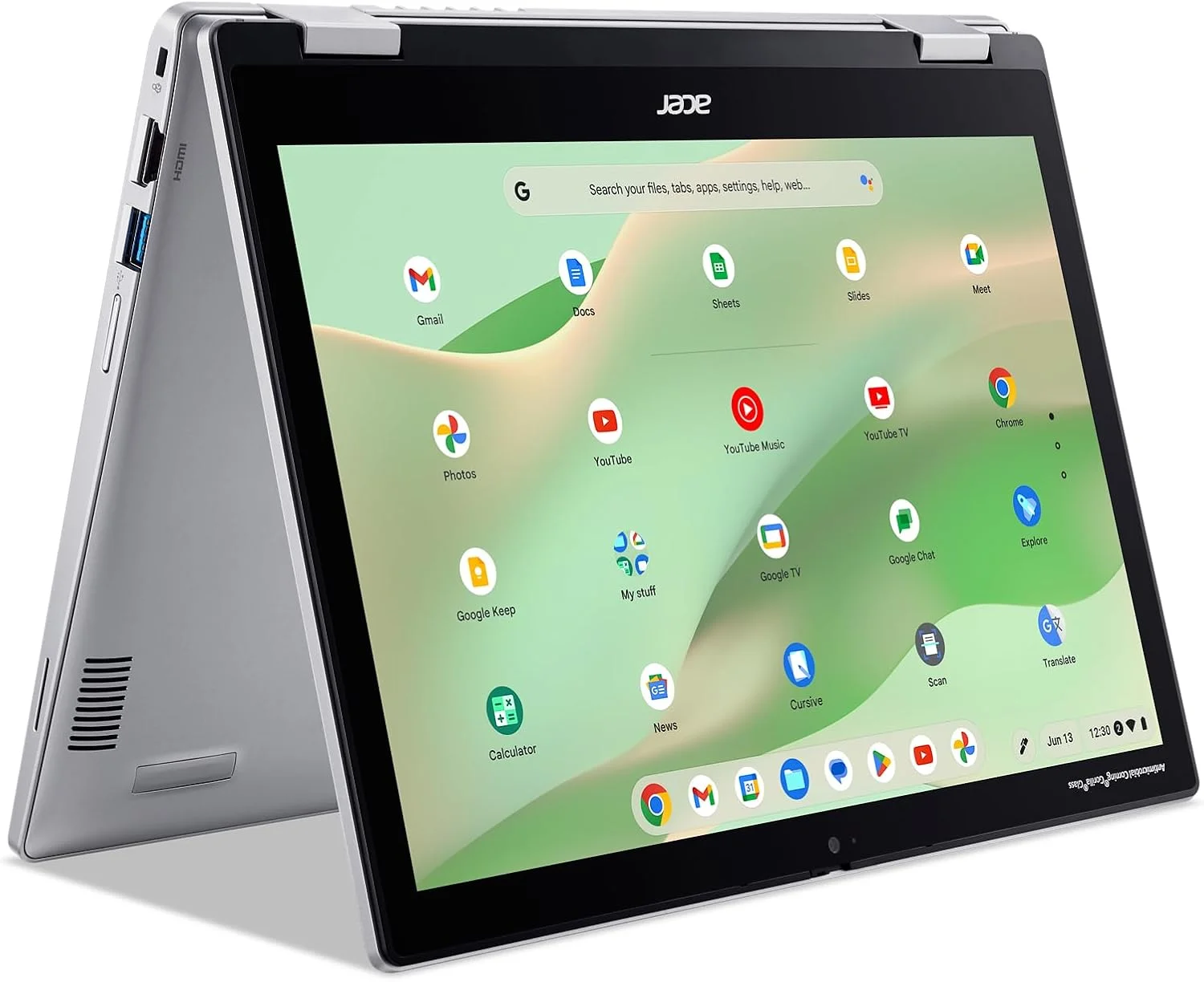 لپ تاپ تبدیل شونده Acer Chromebook Spin 312 CP312-1HN-34Z7 | پردازنده Intel Core i3-N305 | صفحه نمایش لمسی 12.2 اینچی WUXGA IPS Corning Gorilla Glass | 8 گیگابایت LPDDR5 | 128 گیگابایت eMMC | Wi-Fi 6E | وب کم Full HD | سیستم عامل Chrome