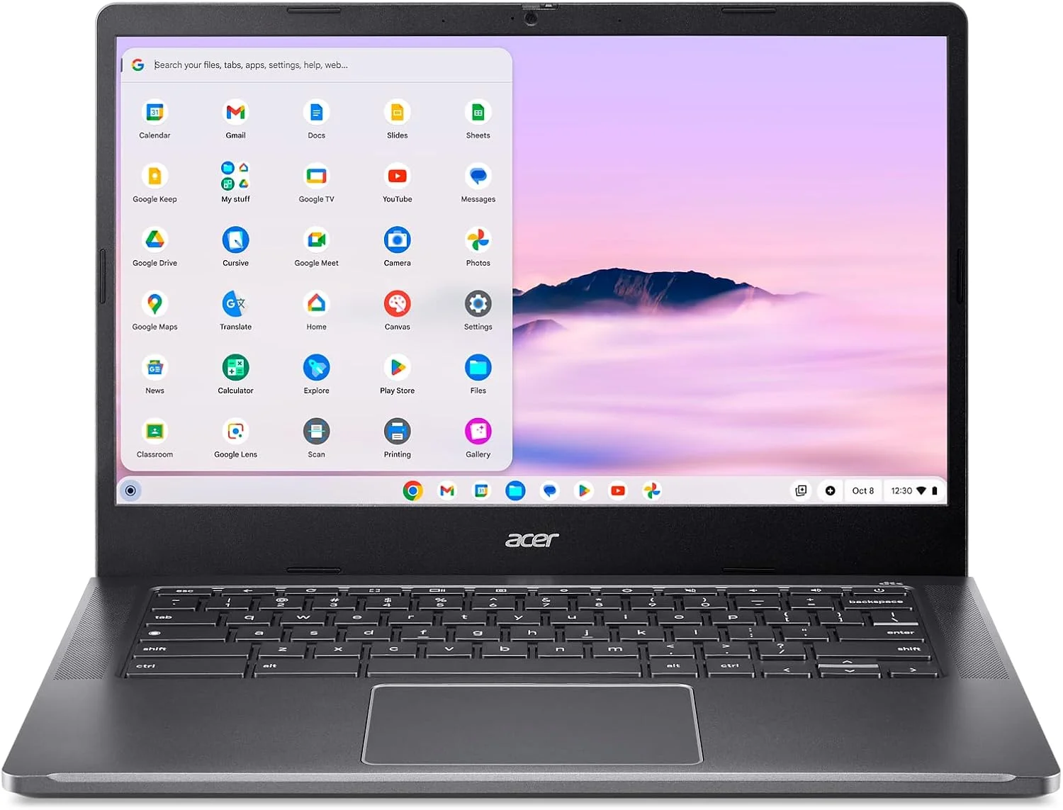 لپ تاپ Acer Chromebook Plus 514 با هوش مصنوعی گوگل - صفحه نمایش لمسی 14 اینچی Full HD 1920 x 1080 IPS | Intel Core i3-N305 | 8 گیگابایت LPDDR5 | 128 گیگابایت SSD | Wi-Fi 6E | دوربین FHD | سیستم عامل Chrome | CB514-4HT-375Z