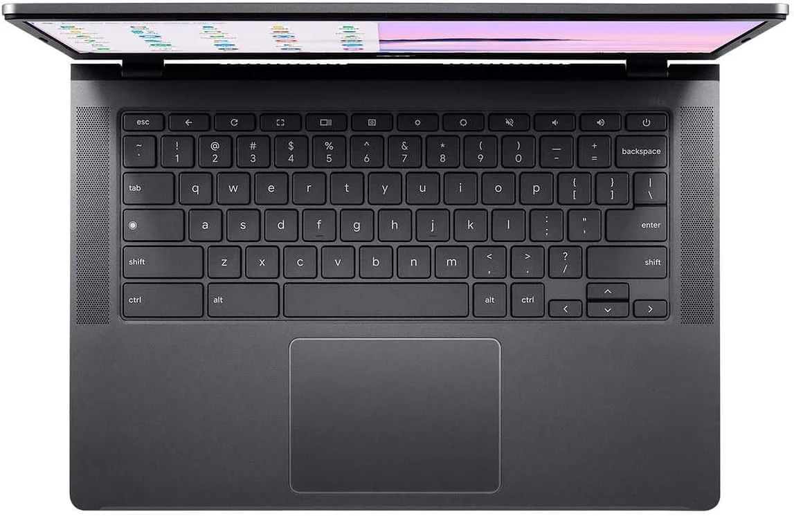 لپ تاپ Acer Chromebook Plus 514 با هوش مصنوعی گوگل، پردازنده 8 هسته ای Intel i3-N305، رم 8 گیگابایتی LPDDR5، حافظه SSD 512 گیگابایتی، فلش درایو USB C 32 گیگابایتی، صفحه نمایش لمسی 14 اینچی FHD IPS، Wi-Fi 6E، وب کم 1080P، سیستم عامل Chrome و ماوس ثبت اختراع شده