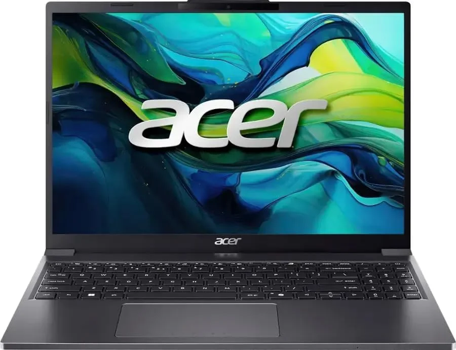 لپ تاپ Acer Aspire Go 15، صفحه نمایش 15.3 اینچی WUXGA (1920 x 1200) IPS، پردازنده Intel i5-1334U، رم 8 گیگابایتی DDR5، حافظه SSD 256 گیگابایتی PCIe، ویندوز 11 Home، Wi-Fi، بلوتوث، خاکستری استیل، AG15-51P-510U