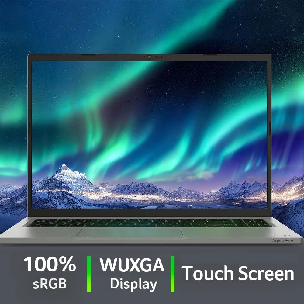 لپ تاپ Acer Aspire Vero 16 Intel Evo Edition | صفحه نمایش لمسی 16 اینچی 1920 x 1200 | باز کردن قفل تجربیات هوش مصنوعی | پردازنده Intel Core Ultra 7 155U | 16 گیگابایت LPDDR5X | 1 ترابایت SSD | Killer Wi-Fi 7 | AV16-51PT-74NR لپ تاپ Acer Aspire Vero 16 Intel Evo Edition | صفحه نمایش لمسی 16 اینچی 1920 x 1200 | باز کردن قفل تجربیات هوش مصنوعی | پردازنده Intel Core Ultra 7 155U | 16 گیگابایت LPDDR5X | 1 ترابایت SSD | Killer Wi-Fi 7 | AV16-51PT-74NR