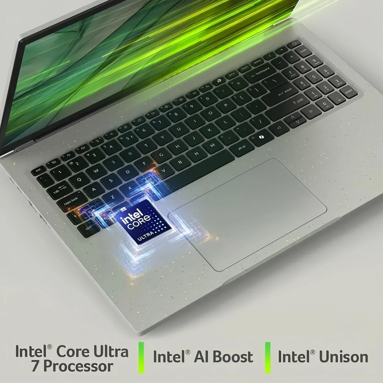 لپ تاپ 16 اینچی هوش مصنوعی ایسر، صفحه نمایش 16 اینچی WQXGA، پردازنده Intel Core Ultra 7 155U، رم 16 گیگابایتی LPDDR5X، حافظه SSD 512 گیگابایتی PCIe 4.0، وب کم QHD، WiFi 6E، به همراه هدست بی سیم 2.4 گیگاهرتز و آفیس مادام العمر 2019، ویندوز 11 هوم لپ تاپ 16 اینچی هوش مصنوعی ایسر، صفحه نمایش 16 اینچی WQXGA، پردازنده Intel Core Ultra 7 155U، رم 16 گیگابایتی LPDDR5X، حافظه SSD 512 گیگابایتی PCIe 4.0، وب کم QHD، WiFi 6E، به همراه هدست بی سیم 2.4 گیگاهرتز و آفیس مادام العمر 2019، ویندوز 11 هوم