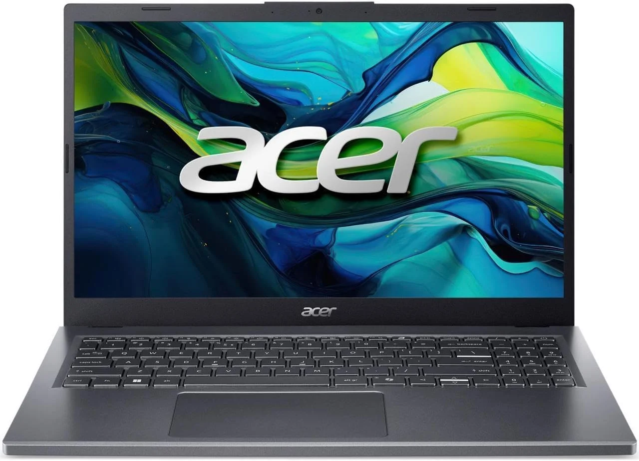 لپ تاپ شخصی ایسر Aspire 15 مدل 2025، صفحه نمایش 15.6 اینچی IPS با رزولوشن 1920x1080، پردازنده Intel-14 Core i9-13900H، رم 16 گیگابایتی LPDDR5، حافظه SSD 4 ترابایتی، ویندوز 11 پرو، کیبورد با نور پس زمینه، Wi-Fi 6E، بلوتوث 5.3، تاندربولت 4، دوربین 1080p FHD، خاکستری استیل