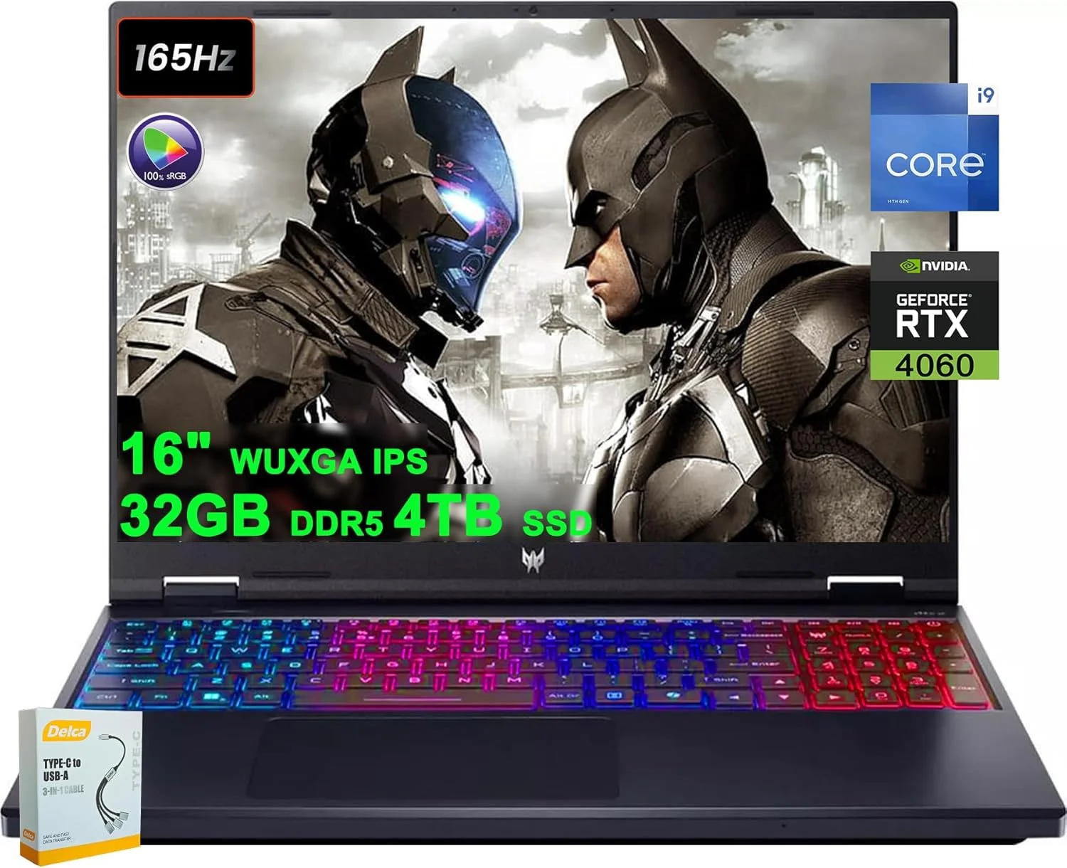 لپ تاپ گیمینگ Acer Predator Helios Neo 16 | صفحه نمایش 16 اینچی WUXGA IPS 165Hz (100% sRGB) | پردازنده 24 هسته ای Intel i9-14900HX | رم 32 گیگابایتی DDR5 حافظه 4 ترابایتی SSD | کارت گرافیک GeForce RTX 4060 8GB | نور پس زمینه RGB Killer AX1675i Win11 به همراه لوازم جانبی DLCA