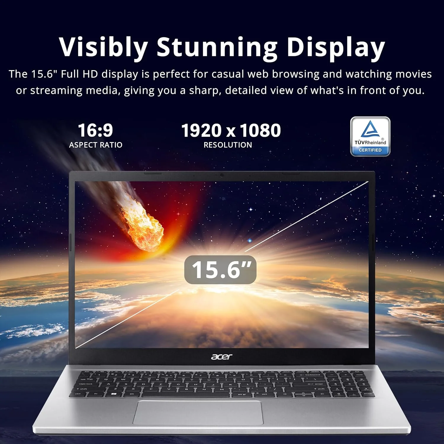 لپ تاپ ممتاز 15.6 اینچی FHD ایسر برای کسب و کار و دانشجویان، AMD Ryzen 7 5700U (بهتر از Intel i7-1165G7)، رم 40 گیگابایتی، حافظه 1.16 ترابایتی (1 ترابایت SSD + مجموعه ایستگاه docking 160 گیگابایتی)، Numpad، وب کم، WiFi 6، Win 11 Pro، نقره ای