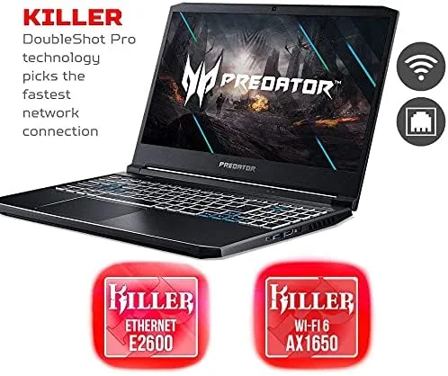 لپ تاپ گیمینگ ایسر Predator Helios 300، پردازنده Intel i7-10750H، کارت گرافیک NVIDIA GeForce RTX 3060 6GB، صفحه نمایش 15.6 اینچی Full HD 144Hz 3ms IPS، رم 16GB دو کاناله DDR4، حافظه SSD 512GB NVMe، WiFi 6، کیبورد RGB، PH315-53-71HN لپ تاپ گیمینگ ایسر Predator Helios 300، پردازنده Intel i7-10750H، کارت گرافیک NVIDIA GeForce RTX 3060 6GB، صفحه نمایش 15.6 اینچی Full HD 144Hz 3ms IPS، رم 16GB دو کاناله DDR4، حافظه SSD 512GB NVMe، WiFi 6، کیبورد RGB، PH315-53-71HN
