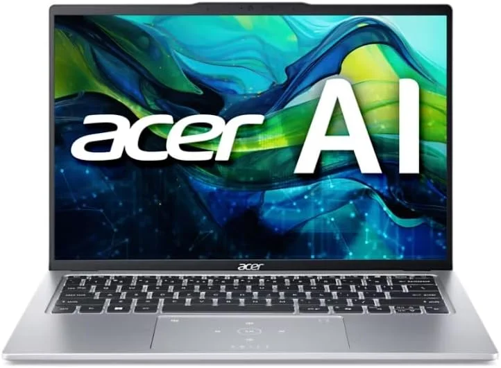 لپ تاپ Acer Swift Go 14 2024، صفحه نمایش لمسی 14 اینچی WUXGA IPS، پردازنده 16 هسته ای Intel Ultra 7 155H، رم 16 گیگابایتی LPDDR5، حافظه SSD 1 ترابایتی، گرافیک Intel Arc، تاندربولت 4، وای فای، کیبورد با نور پس زمینه، حسگر اثر انگشت، ویندوز 11 پرو به همراه USB 32 گیگابایتی ONT