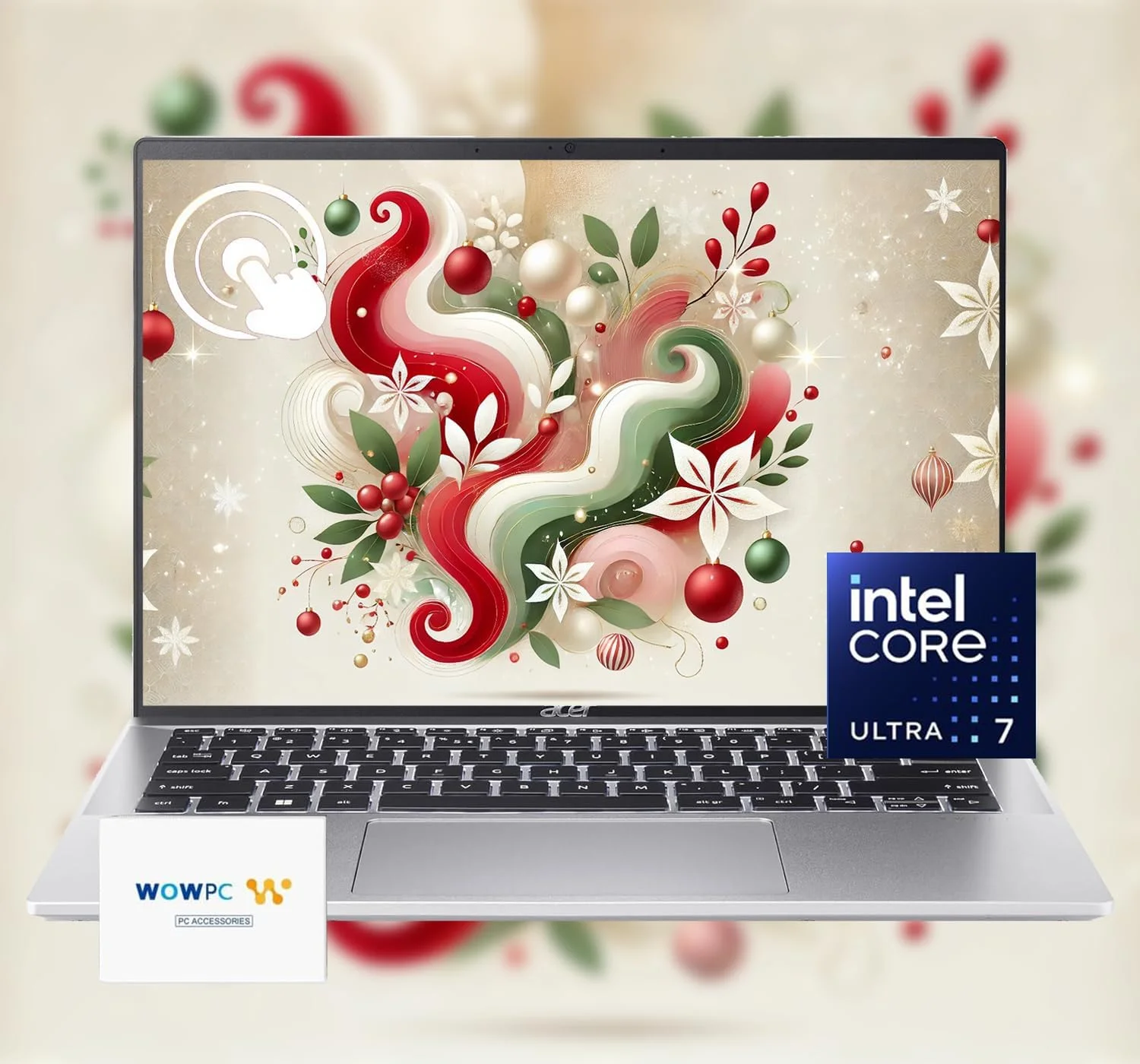 لپ تاپ لمسی 14 اینچی Acer Swift Go با پلتفرم Intel Evo | پردازنده Intel Ultra 7 155H | رم 16 گیگابایتی | اس اس دی 1 ترابایتی | صفحه نمایش WUXGA (1920 x 1200) | Killer Wi-Fi 7 | کیبورد با نور پس زمینه | وب کم 1440p | ویندوز 11 | همراه با بسته نرم افزاری WOWPC