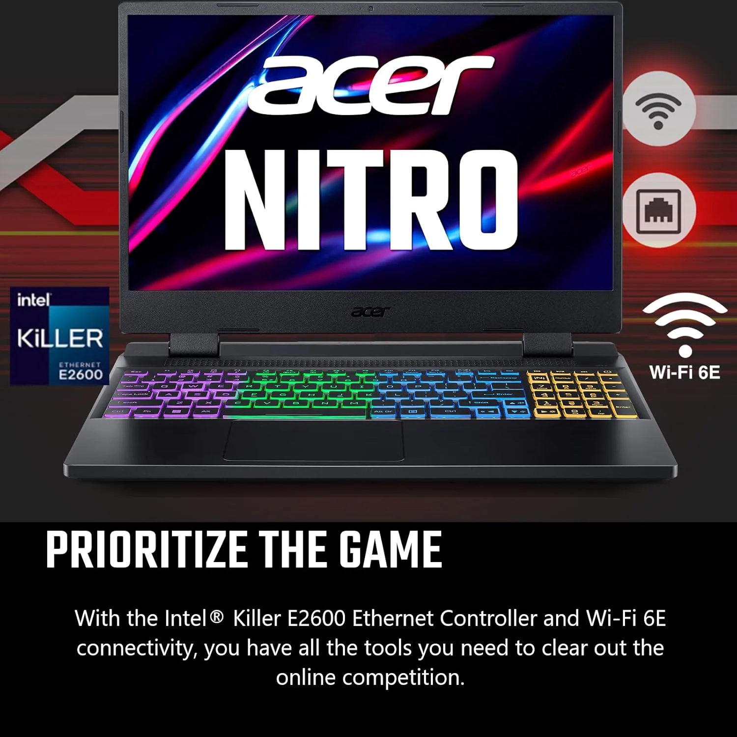 لپ تاپ گیمینگ Acer Nitro 5 AN515-46-R0EQ | پردازنده AMD Ryzen 7 6800H هشت هسته ای | کارت گرافیک NVIDIA GeForce RTX 3070 Ti | صفحه نمایش 15.6 اینچی QHD FreeSync 165Hz IPS | 32 گیگابایت DDR5 | 1 ترابایت SSD Gen 4 | Wi-Fi 6E | نور پس زمینه RGB لپ تاپ گیمینگ Acer Nitro 5 AN515-46-R0EQ | پردازنده AMD Ryzen 7 6800H هشت هسته ای | کارت گرافیک NVIDIA GeForce RTX 3070 Ti | صفحه نمایش 15.6 اینچی QHD FreeSync 165Hz IPS | 32 گیگابایت DDR5 | 1 ترابایت SSD Gen 4 | Wi-Fi 6E | نور پس زمینه RGB