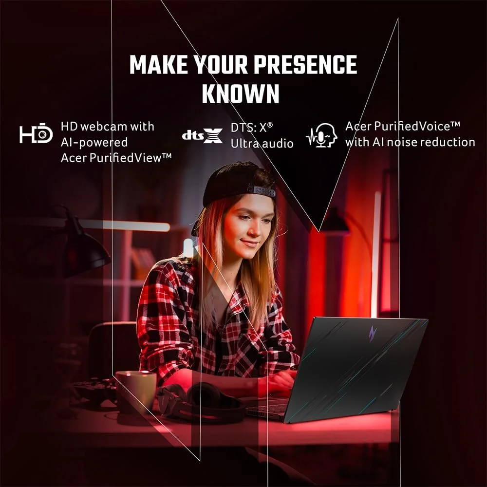 جدیدترین لپ تاپ گیمینگ Acer Nitro V 15 ANV15-51 2023، پردازنده Intel Core i5-13420H، رم 16 گیگابایتی DDR5، حافظه SSD 512 گیگابایتی، صفحه نمایش 15.6 اینچی FHD 144 هرتز، کارت گرافیک NVIDIA RTX 3050 6GB، کیبورد با نور پس زمینه، Thunderbolt 4، ویندوز 11