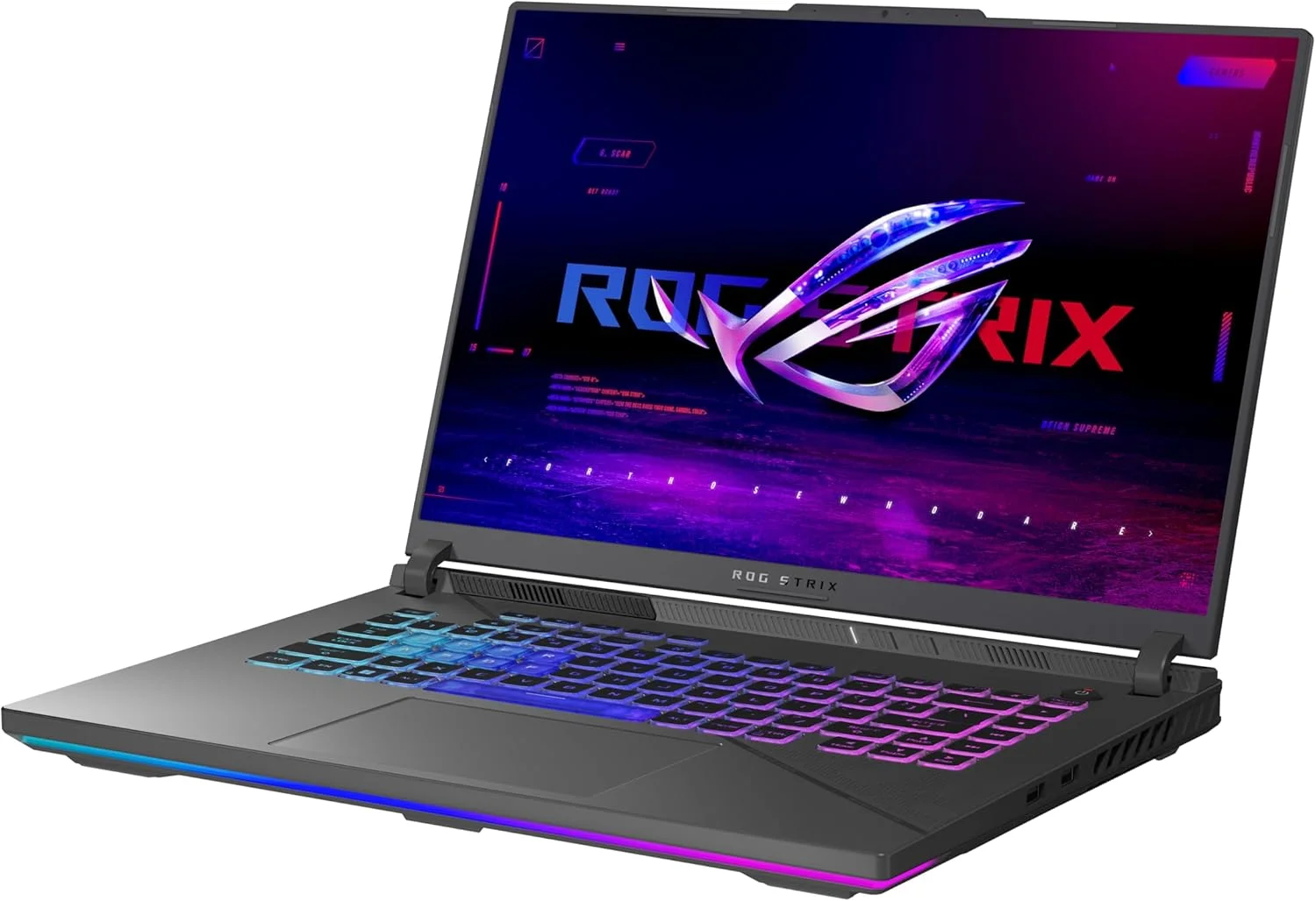 لپ تاپ گیمینگ ایسوس ROG Strix G16 (2024)، نمایشگر 16 اینچی Nebula با نسبت تصویر 16:10 QHD 240Hz، کارت گرافیک GeForce RTX 4060، پردازنده Intel® Core™ i9-14900HX، رم 16 گیگابایتی DDR5-5600، حافظه SSD 1 ترابایتی PCIe، Wi-Fi 6E، ویندوز 11، G614JVR-ES94