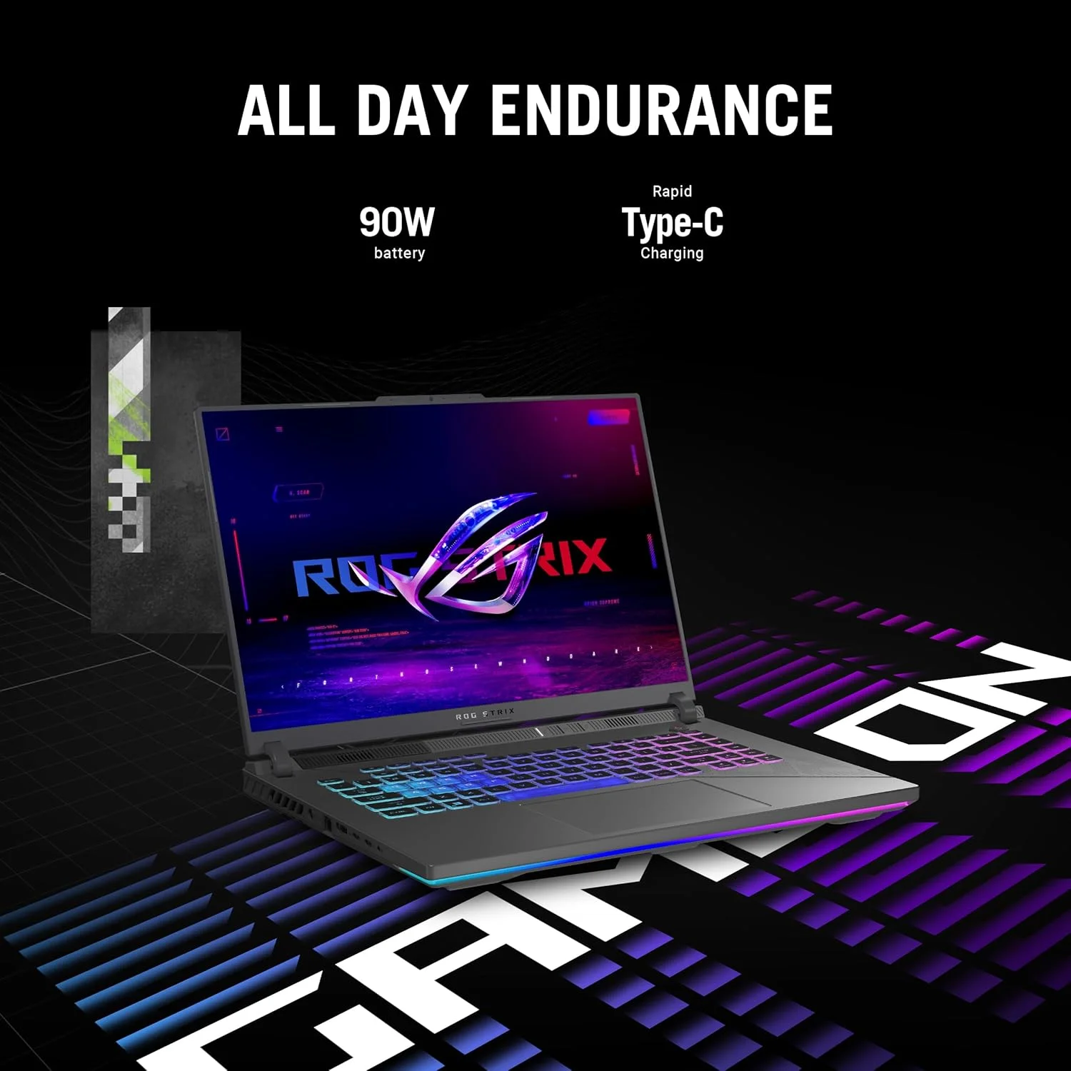 لپ تاپ گیمینگ ایسوس ROG Strix G16 (2024)، نمایشگر 16 اینچی Nebula با نسبت تصویر 16:10 QHD 240Hz، کارت گرافیک GeForce RTX 4060، پردازنده Intel® Core™ i9-14900HX، رم 16 گیگابایتی DDR5-5600، حافظه SSD 1 ترابایتی PCIe، Wi-Fi 6E، ویندوز 11، G614JVR-ES94 لپ تاپ گیمینگ ایسوس ROG Strix G16 (2024)، نمایشگر 16 اینچی Nebula با نسبت تصویر 16:10 QHD 240Hz، کارت گرافیک GeForce RTX 4060، پردازنده Intel® Core™ i9-14900HX، رم 16 گیگابایتی DDR5-5600، حافظه SSD 1 ترابایتی PCIe، Wi-Fi 6E، ویندوز 11، G614JVR-ES94