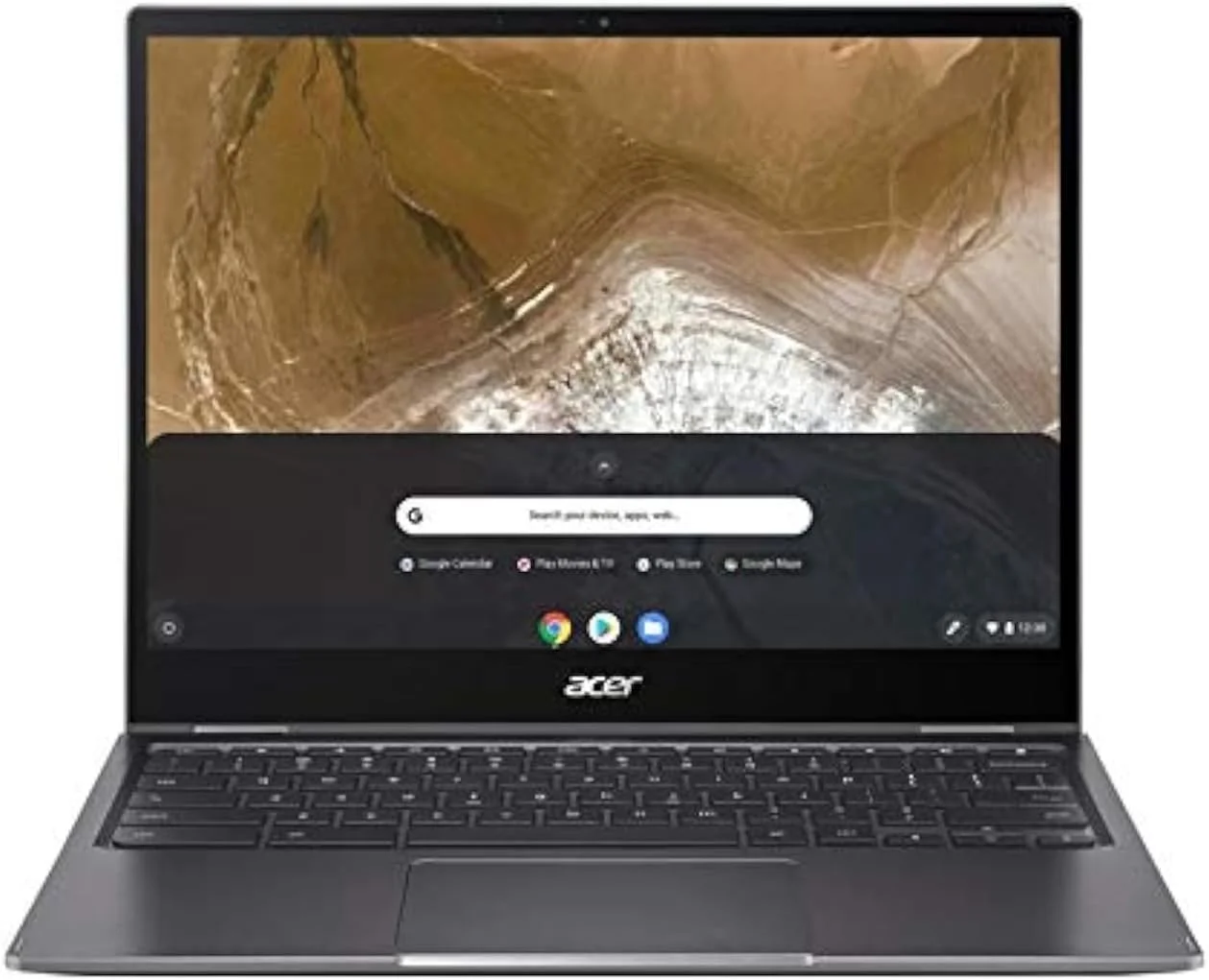 لپ تاپ تبدیل شونده لمسی Acer Chromebook Spin 713 (NX.HWNEK.003) با پردازنده Core i5-10210U، رم 8 گیگابایت، حافظه SSD 256 گیگابایت و صفحه نمایش 13.5 اینچی، مدل انگلستان