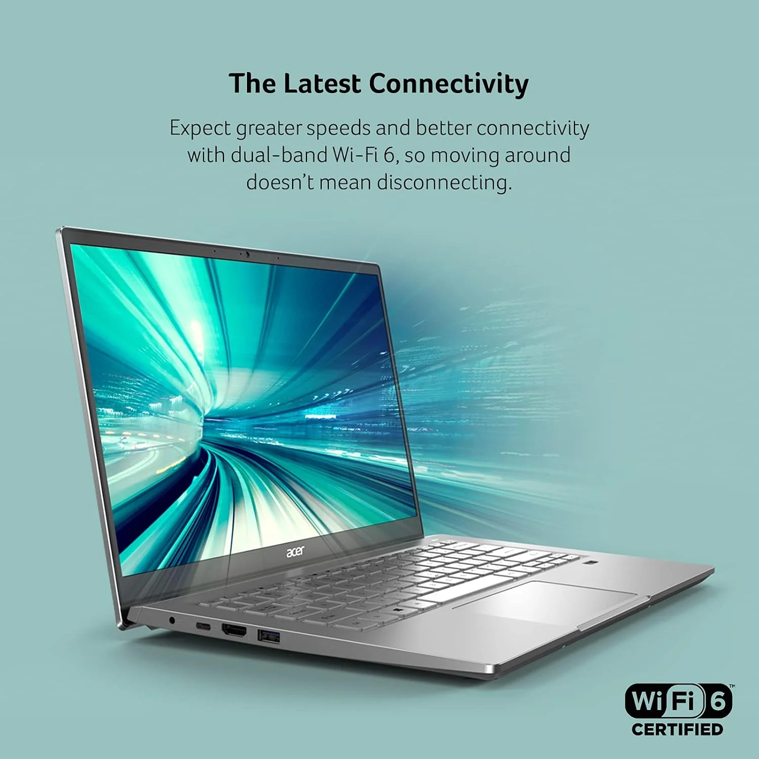 لپ تاپ سبک و باریک Acer Swift 3 | نمایشگر 14 اینچی Full HD IPS 100% sRGB | پردازنده هشت هسته ای AMD Ryzen 7 5700U | 8 گیگابایت LPDDR4X | 512 گیگابایت NVMe SSD | WiFi 6 | صفحه کلید با نور پس زمینه | FPR | آمازون الکسا | SF314-43-R2YY لپ تاپ سبک و باریک Acer Swift 3 | نمایشگر 14 اینچی Full HD IPS 100% sRGB | پردازنده هشت هسته ای AMD Ryzen 7 5700U | 8 گیگابایت LPDDR4X | 512 گیگابایت NVMe SSD | WiFi 6 | صفحه کلید با نور پس زمینه | FPR | آمازون الکسا | SF314-43-R2YY