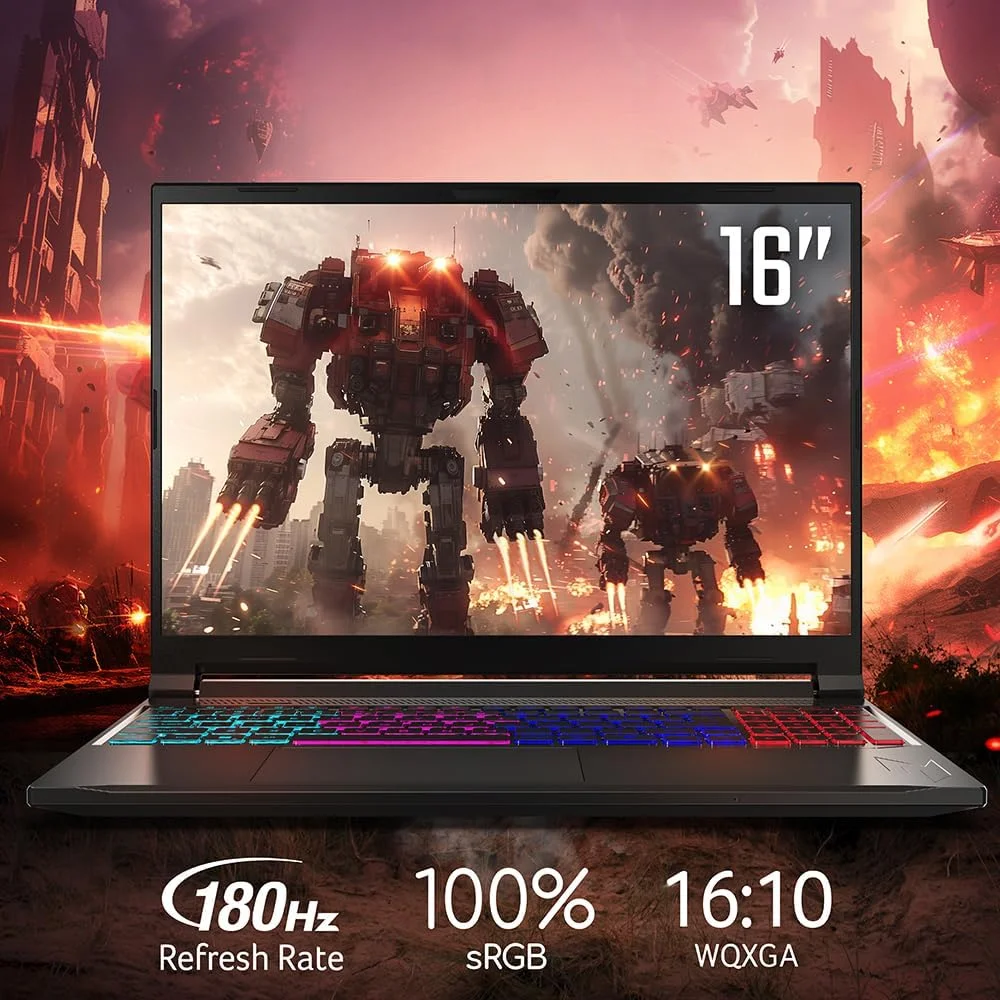 لپ تاپ گیمینگ ایسر نیترو V 16S AI | پردازنده AMD Ryzen 7 260 | پردازنده گرافیکی لپ تاپ NVIDIA GeForce RTX 5060 (572 AI Tops) | صفحه نمایش 16 اینچی WUXGA IPS 180 هرتز | 32 گیگابایت DDR5 | 1 ترابایت SSD Gen 4 | Wi-Fi 6 | ANV16S-41-R2AJ لپ تاپ گیمینگ ایسر نیترو V 16S AI | پردازنده AMD Ryzen 7 260 | پردازنده گرافیکی لپ تاپ NVIDIA GeForce RTX 5060 (572 AI Tops) | صفحه نمایش 16 اینچی WUXGA IPS 180 هرتز | 32 گیگابایت DDR5 | 1 ترابایت SSD Gen 4 | Wi-Fi 6 | ANV16S-41-R2AJ