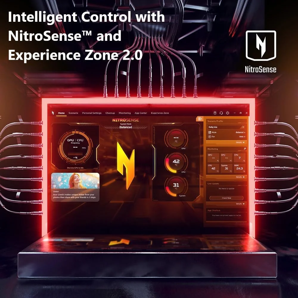 لپ تاپ گیمینگ ایسر نیترو V 16S AI | پردازنده AMD Ryzen 7 260 | پردازنده گرافیکی لپ تاپ NVIDIA GeForce RTX 5060 (572 AI Tops) | صفحه نمایش 16 اینچی WUXGA IPS 180 هرتز | 32 گیگابایت DDR5 | 1 ترابایت SSD Gen 4 | Wi-Fi 6 | ANV16S-41-R2AJ لپ تاپ گیمینگ ایسر نیترو V 16S AI | پردازنده AMD Ryzen 7 260 | پردازنده گرافیکی لپ تاپ NVIDIA GeForce RTX 5060 (572 AI Tops) | صفحه نمایش 16 اینچی WUXGA IPS 180 هرتز | 32 گیگابایت DDR5 | 1 ترابایت SSD Gen 4 | Wi-Fi 6 | ANV16S-41-R2AJ