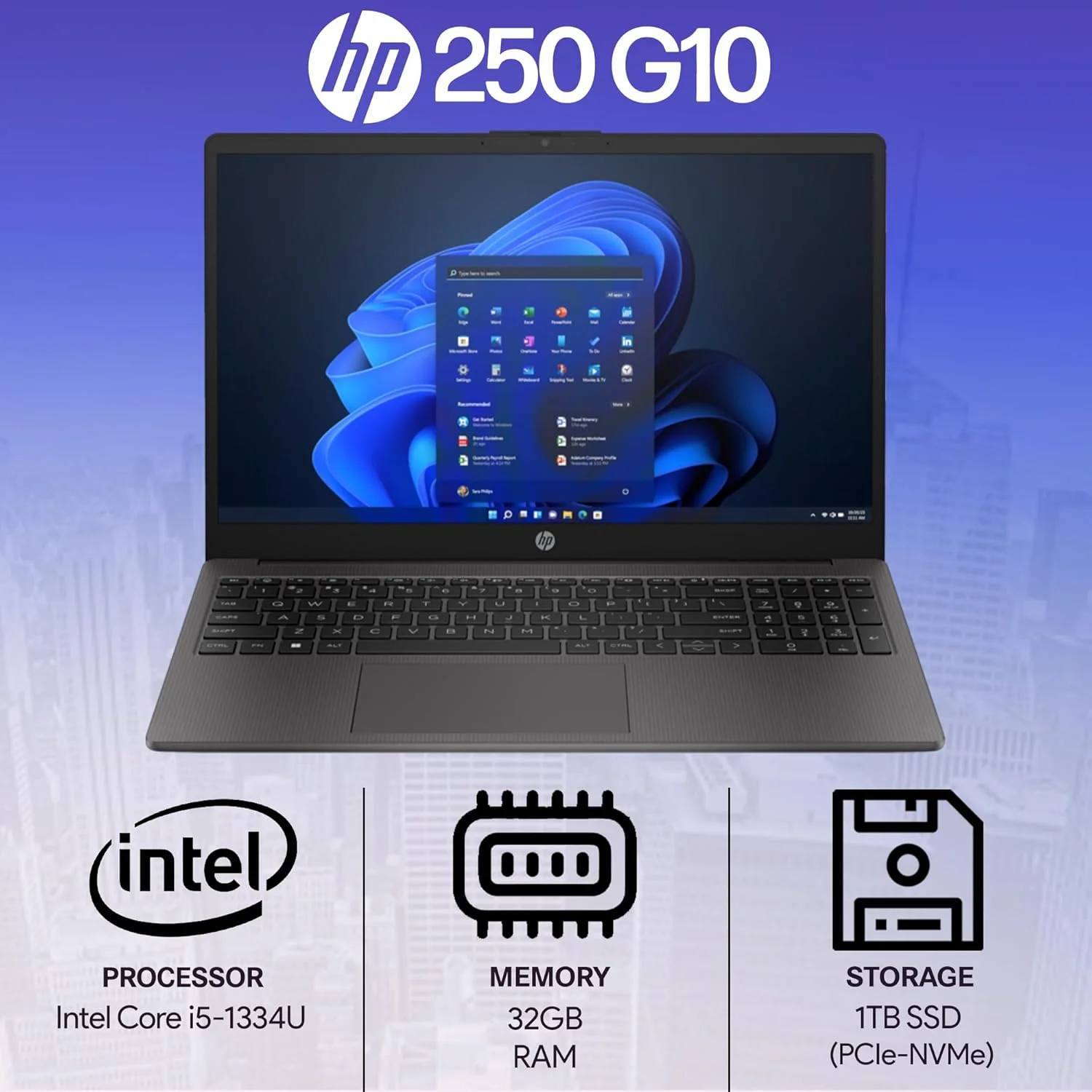 لپ تاپ تجاری HP 250 255 G10 با صفحه نمایش 15.6 اینچی FHD، پردازنده Intel Core i5-1334U (بهتر از AMD Ryzen 5 7530U)، رم 32 گیگابایتی، SSD 1 ترابایتی PCIe برای خانه، دانشجو، وب کم، صفحه کلید عددی، ویندوز 11 پرو لپ تاپ تجاری HP 250 255 G10 با صفحه نمایش 15.6 اینچی FHD، پردازنده Intel Core i5-1334U (بهتر از AMD Ryzen 5 7530U)، رم 32 گیگابایتی، SSD 1 ترابایتی PCIe برای خانه، دانشجو، وب کم، صفحه کلید عددی، ویندوز 11 پرو