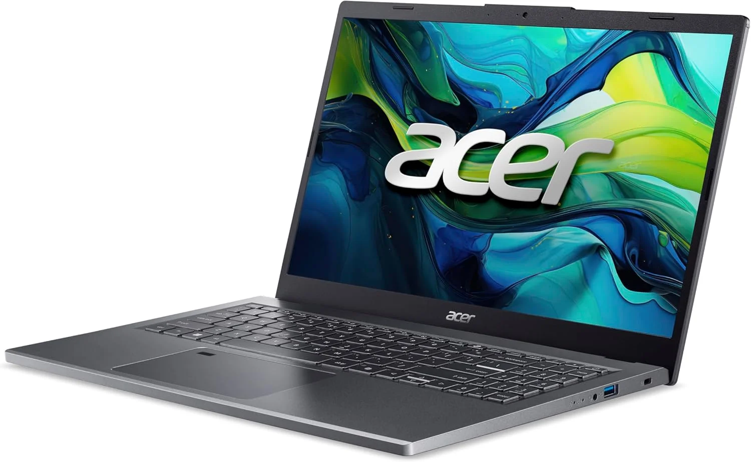 لپ تاپ Acer Aspire A15 نسل سیزدهم Intel Core i9-13900H با 14 هسته تا 5.40 گیگاهرتز / 16 گیگابایت رم LPDDR5 / 1 ترابایت حافظه SSD / گرافیک Intel Iris XE / صفحه نمایش 15.6 اینچی FHD IPS / ویندوز 11 هوم / WiFi-6E / کیبورد با نور پس زمینه / حسگر اثر انگشت / خاکستری استیل