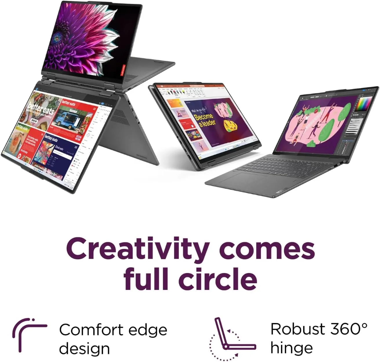 لپ تاپ 2 در 1 لنوو Yoga 7i مدل 2024، صفحه نمایش لمسی 16 اینچی 2K، پردازنده Core Ultra 5 125U (بهتر از i7-1355U)، 16 گیگابایت LPDDR5X، 300 نیت، نور پس زمینه، TB4، FP، WiFi 6E، وب کم، ویندوز 11 پرو با قلم استایلوس (16 گیگابایت رم | 1 ترابایت SSD+pro)
