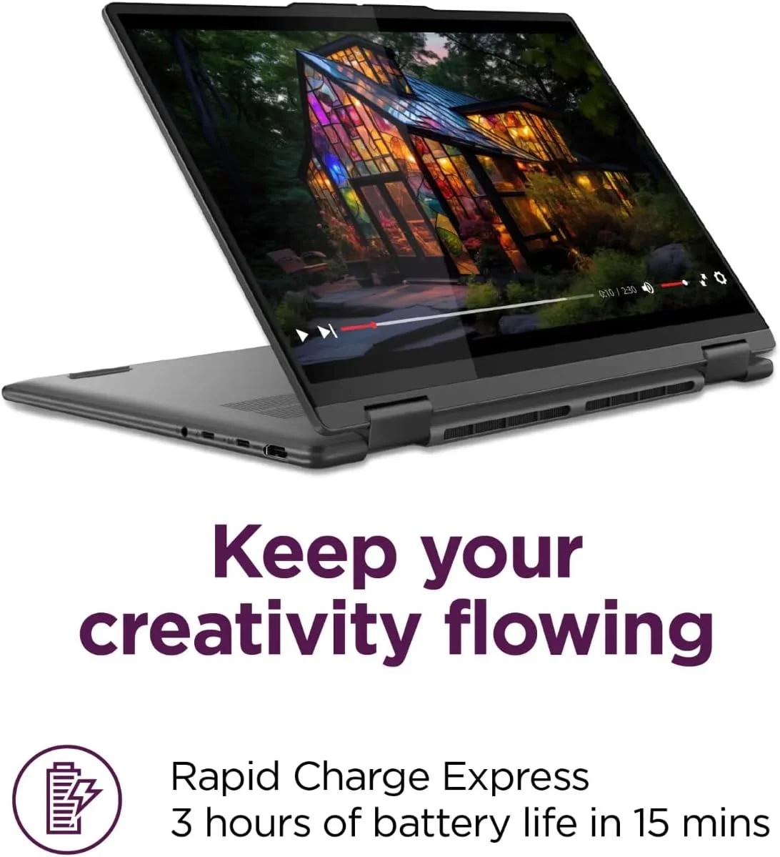 لپ تاپ 2 در 1 لنوو Yoga 7i مدل 2024، صفحه نمایش لمسی 16 اینچی 2K، پردازنده Core Ultra 5 125U (بهتر از i7-1355U)، 16 گیگابایت LPDDR5X، 300 نیت، نور پس زمینه، TB4، FP، WiFi 6E، وب کم، ویندوز 11 پرو با قلم استایلوس (16 گیگابایت رم | 1 ترابایت SSD+pro)