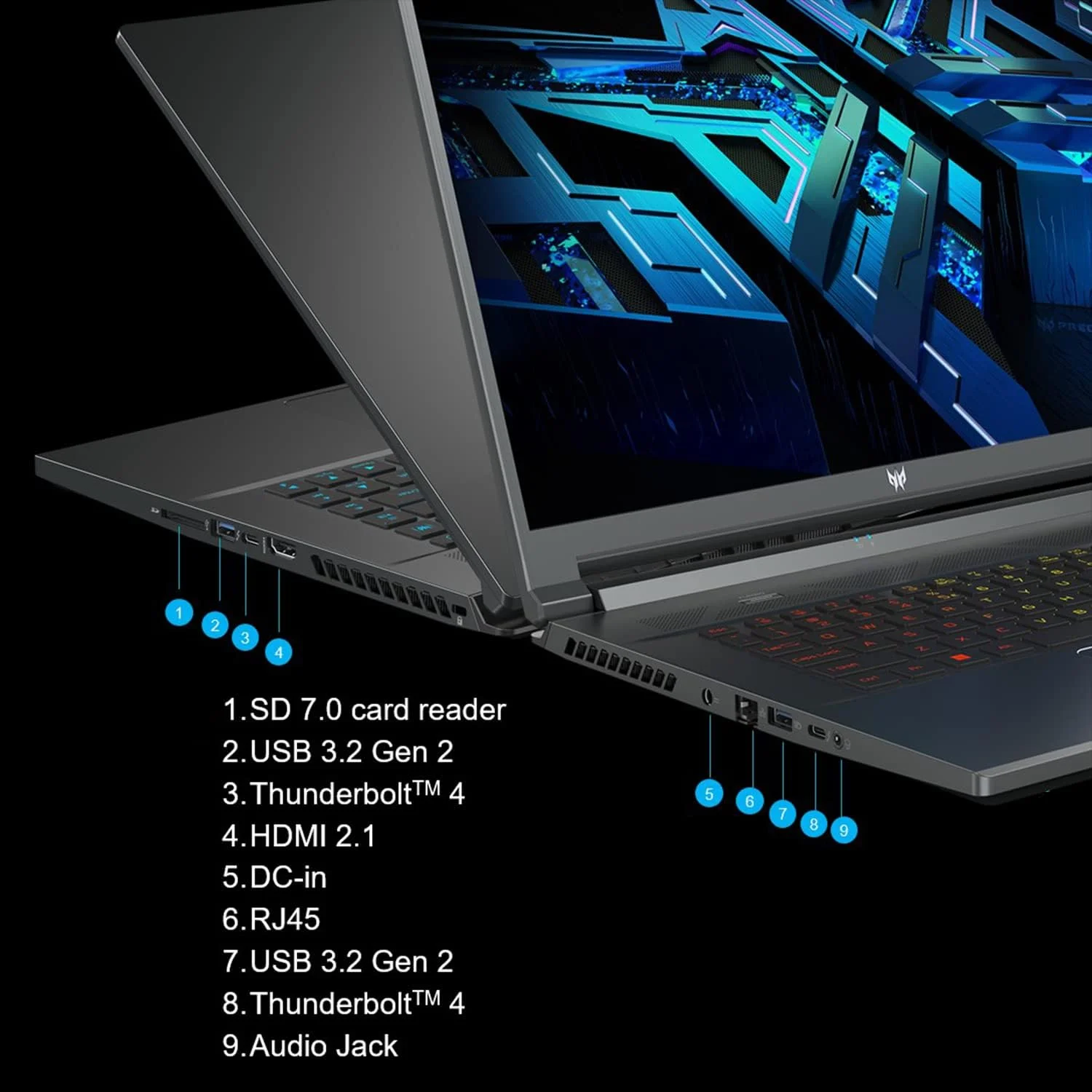 لپ تاپ گیمینگ/خلاقیت ایسر Predator Triton 500 SE | نسل دوازدهم Intel i9-12900H | GeForce RTX 3080 Ti | نمایشگر 16 اینچی WQXGA 240Hz G-SYNC | 32 گیگابایت LPDDR5 | 1 ترابایت SSD Gen 4x4 | Killer Wi-Fi 6E | PT516-52s-99EL