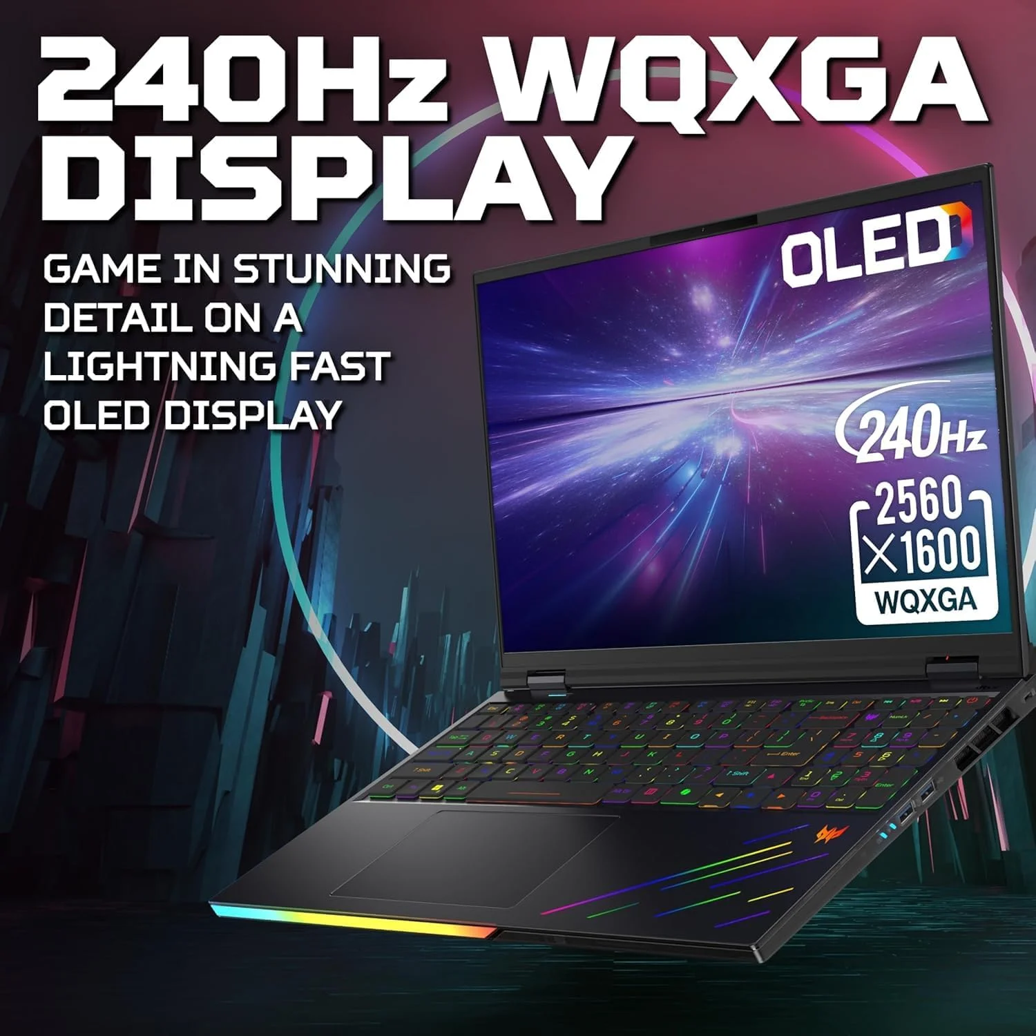 لپ تاپ گیمینگ ایسر Predator Helios 16 AI (2025) OLED، پردازنده Intel Ultra 9-275HX، رم 64 گیگابایتی 6400MT/s، حافظه SSD 2 ترابایتی، صفحه نمایش 16 اینچی OLED WQXGA 240Hz، وای فای 7، کارت گرافیک NVIDIA RTX 5090 24GB، ویندوز 11 پرو، مشکی، MS Office مادام العمر