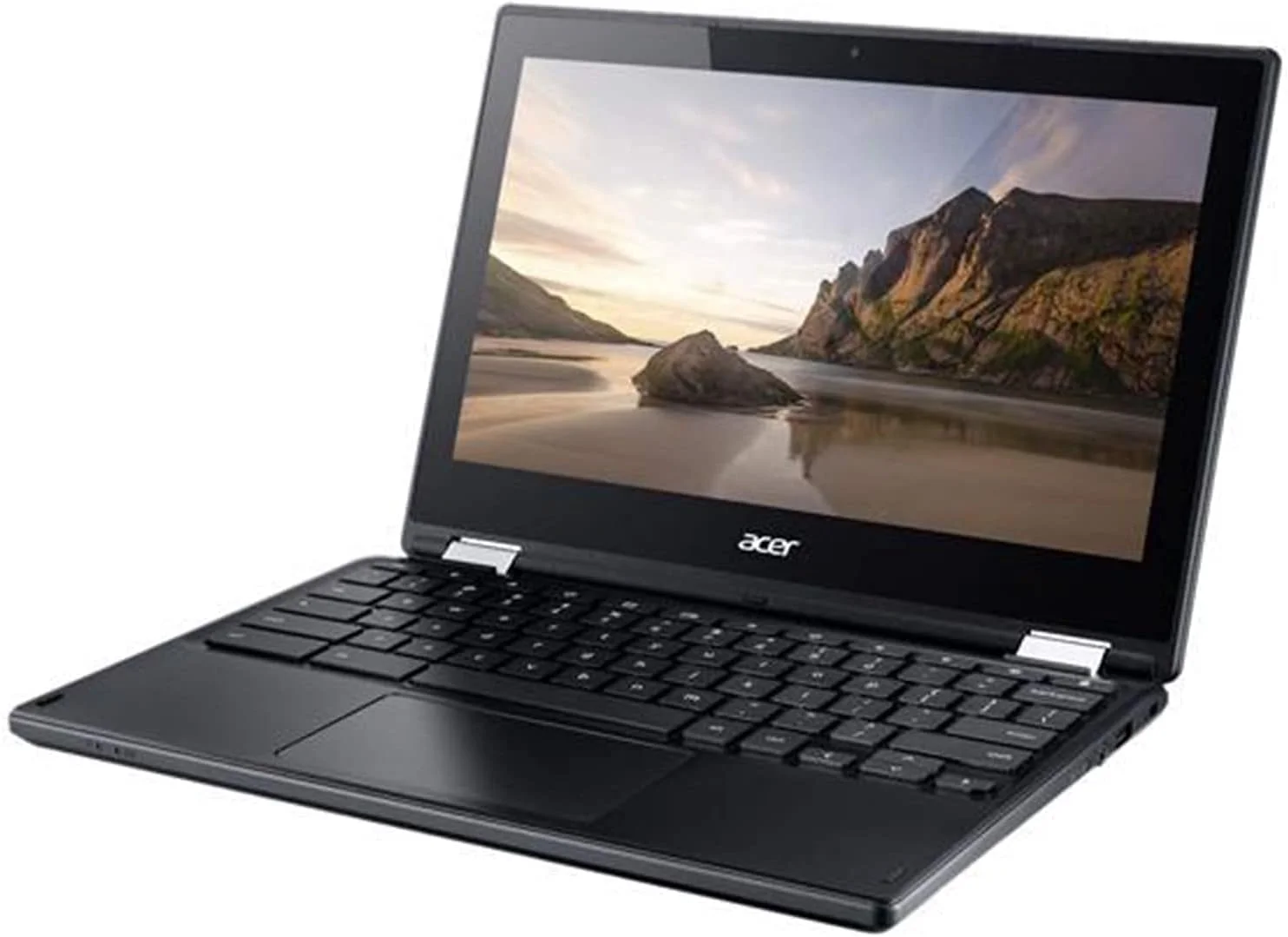 لپ تاپ 2 در 1 لمسی Acer Chromebook R11 (بازسازی شده) اینتل سلرون 4 گیگابایت رم 16 گیگابایت SSD صفحه نمایش 11.6 اینچی، شامل شارژر و سیم برق، وب کم، وای فای، ChromeOS، مشکی