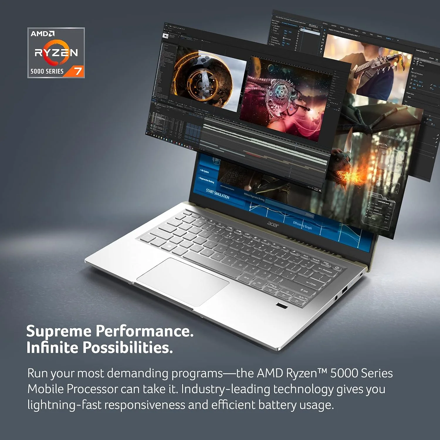 لپ تاپ مخصوص تولید محتوای Acer Swift X SFX14-41G-R1S6 | صفحه نمایش 14 اینچی Full HD با پوشش 100% sRGB | پردازنده AMD Ryzen 7 5800U | کارت گرافیک NVIDIA RTX 3050Ti | رم 16 گیگابایتی LPDDR4X | حافظه SSD 512 گیگابایتی | Wi-Fi 6 | کیبورد با نور پس زمینه | Amazon Alexa | ویندوز 10 هوم لپ تاپ مخصوص تولید محتوای Acer Swift X SFX14-41G-R1S6 | صفحه نمایش 14 اینچی Full HD با پوشش 100% sRGB | پردازنده AMD Ryzen 7 5800U | کارت گرافیک NVIDIA RTX 3050Ti | رم 16 گیگابایتی LPDDR4X | حافظه SSD 512 گیگابایتی | Wi-Fi 6 | کیبورد با نور پس زمینه | Amazon Alexa | ویندوز 10 هوم