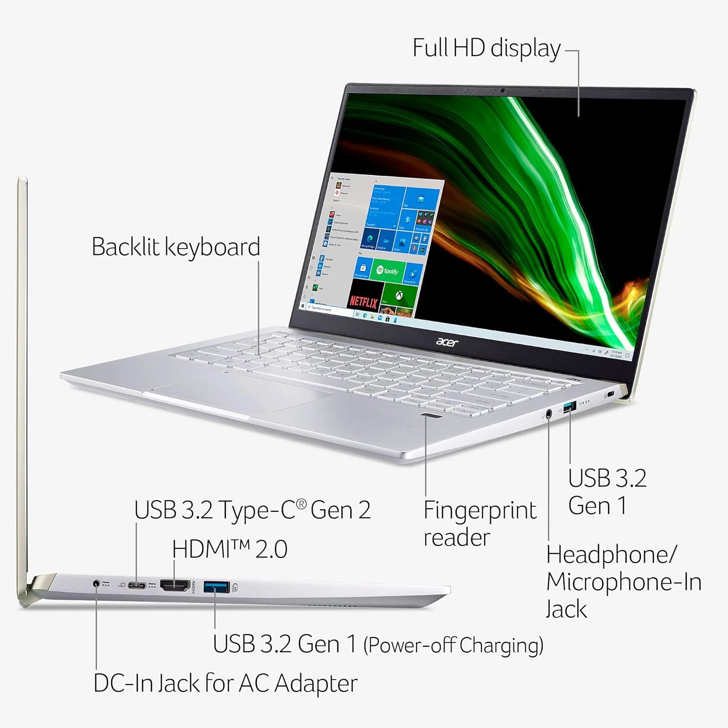 لپ تاپ مخصوص تولید محتوای Acer Swift X SFX14-41G-R1S6 | صفحه نمایش 14 اینچی Full HD با پوشش 100% sRGB | پردازنده AMD Ryzen 7 5800U | کارت گرافیک NVIDIA RTX 3050Ti | رم 16 گیگابایتی LPDDR4X | حافظه SSD 512 گیگابایتی | Wi-Fi 6 | کیبورد با نور پس زمینه | Amazon Alexa | ویندوز 10 هوم لپ تاپ مخصوص تولید محتوای Acer Swift X SFX14-41G-R1S6 | صفحه نمایش 14 اینچی Full HD با پوشش 100% sRGB | پردازنده AMD Ryzen 7 5800U | کارت گرافیک NVIDIA RTX 3050Ti | رم 16 گیگابایتی LPDDR4X | حافظه SSD 512 گیگابایتی | Wi-Fi 6 | کیبورد با نور پس زمینه | Amazon Alexa | ویندوز 10 هوم