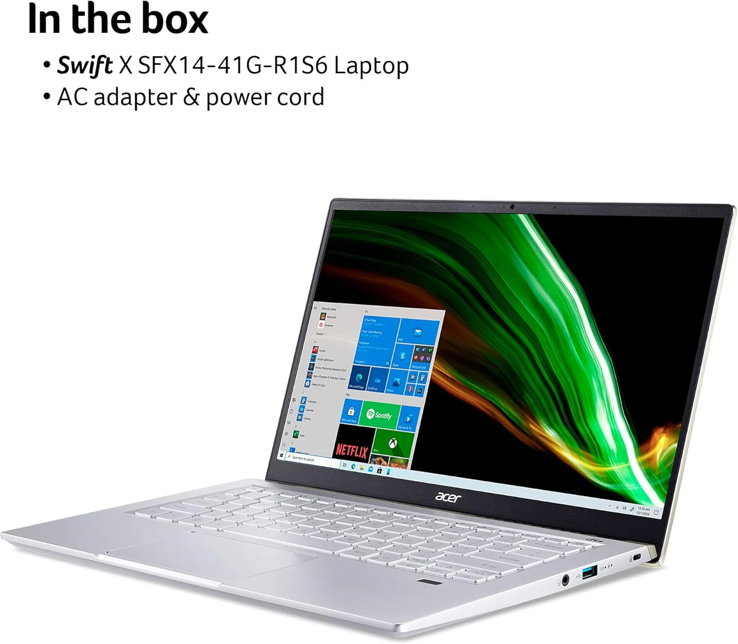 لپ تاپ مخصوص تولید محتوای Acer Swift X SFX14-41G-R1S6 | صفحه نمایش 14 اینچی Full HD با پوشش 100% sRGB | پردازنده AMD Ryzen 7 5800U | کارت گرافیک NVIDIA RTX 3050Ti | رم 16 گیگابایتی LPDDR4X | حافظه SSD 512 گیگابایتی | Wi-Fi 6 | کیبورد با نور پس زمینه | Amazon Alexa | ویندوز 10 هوم لپ تاپ مخصوص تولید محتوای Acer Swift X SFX14-41G-R1S6 | صفحه نمایش 14 اینچی Full HD با پوشش 100% sRGB | پردازنده AMD Ryzen 7 5800U | کارت گرافیک NVIDIA RTX 3050Ti | رم 16 گیگابایتی LPDDR4X | حافظه SSD 512 گیگابایتی | Wi-Fi 6 | کیبورد با نور پس زمینه | Amazon Alexa | ویندوز 10 هوم