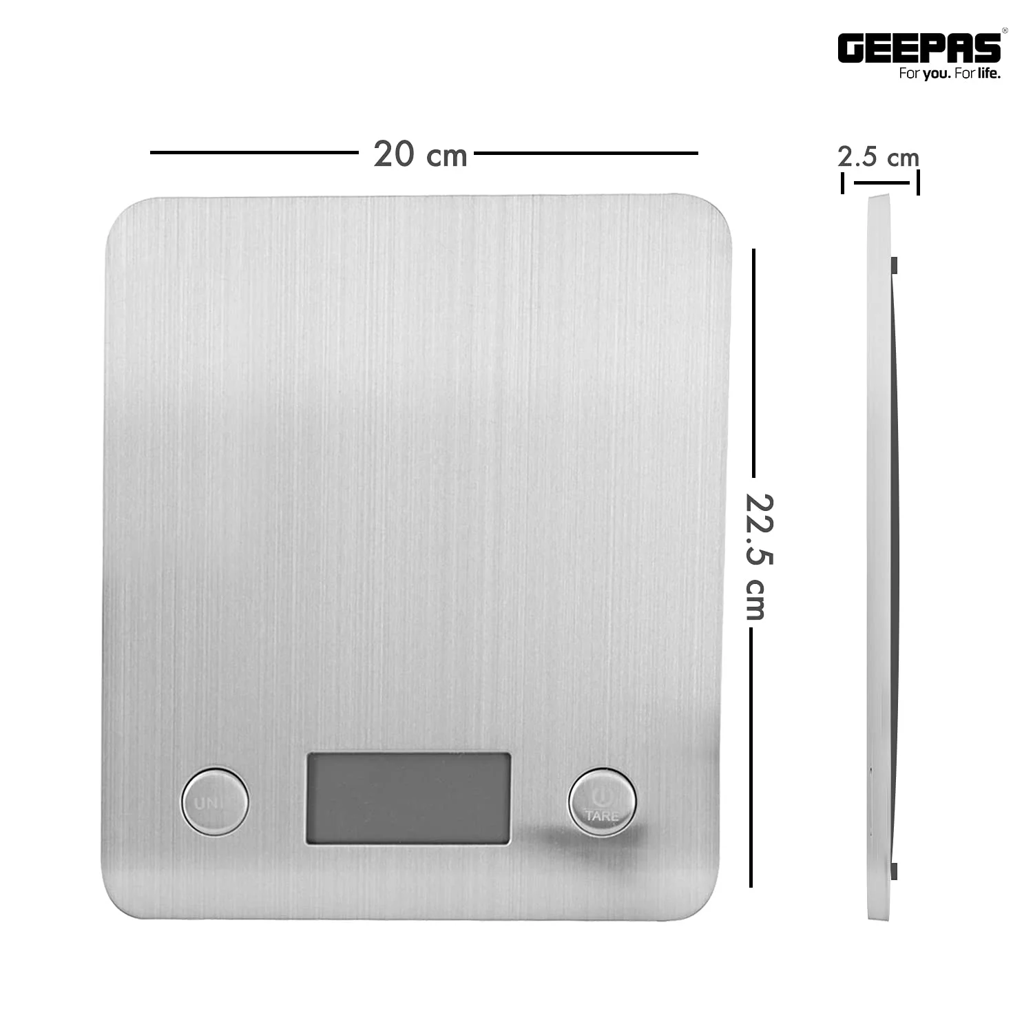 ترازوی آشپزخانه دیجیتال جیپاس، سفید، مدل GKS46507UK